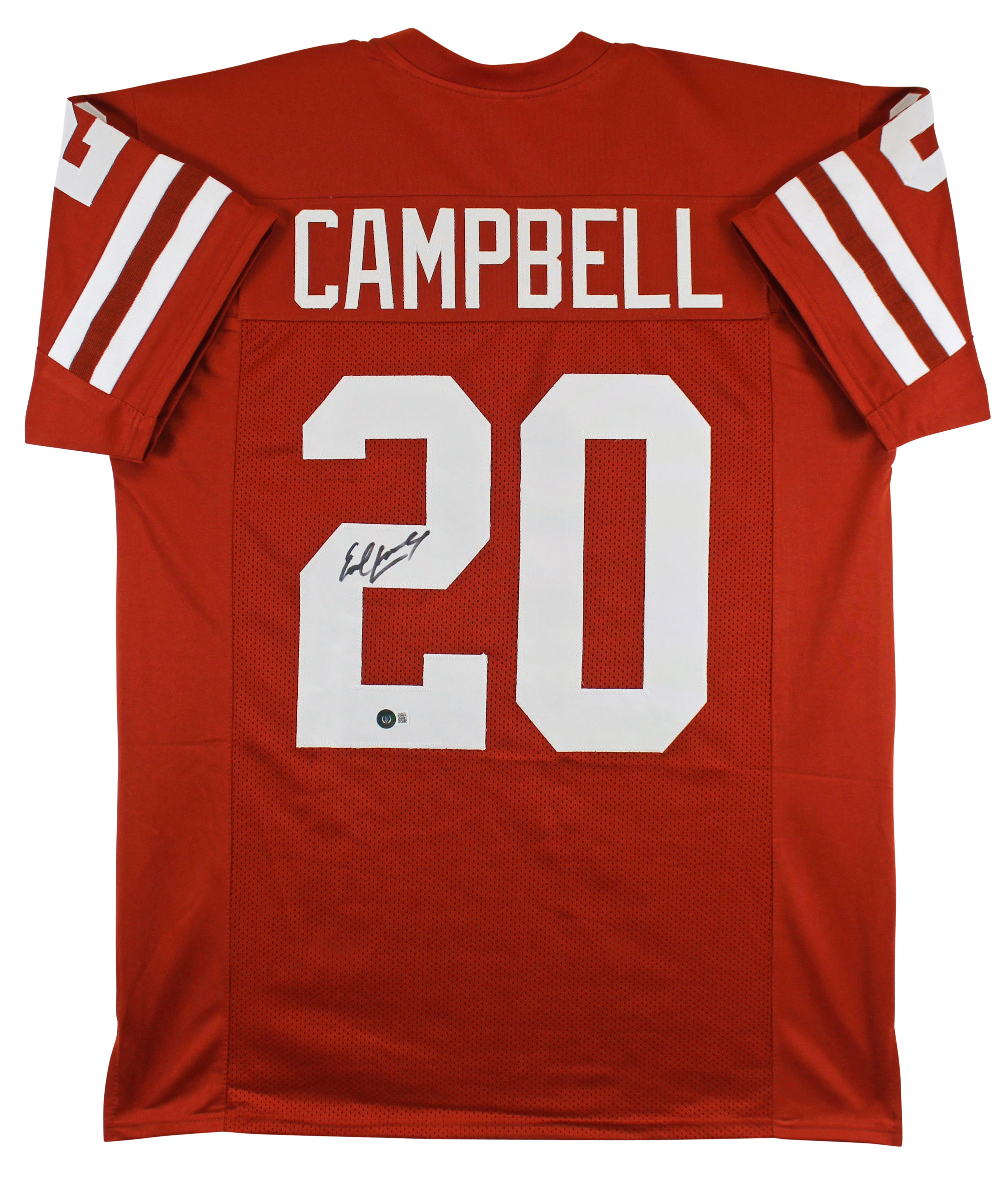 Texas Earl Campbell Authentic Signed Burnt Orange Pro Style Jersey BAS Witnessed