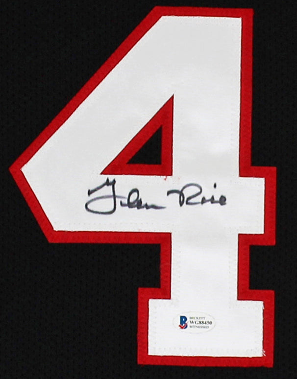 Glen Rice Authentic Signed Black Pro Style Jersey Autographed BAS Witnessed