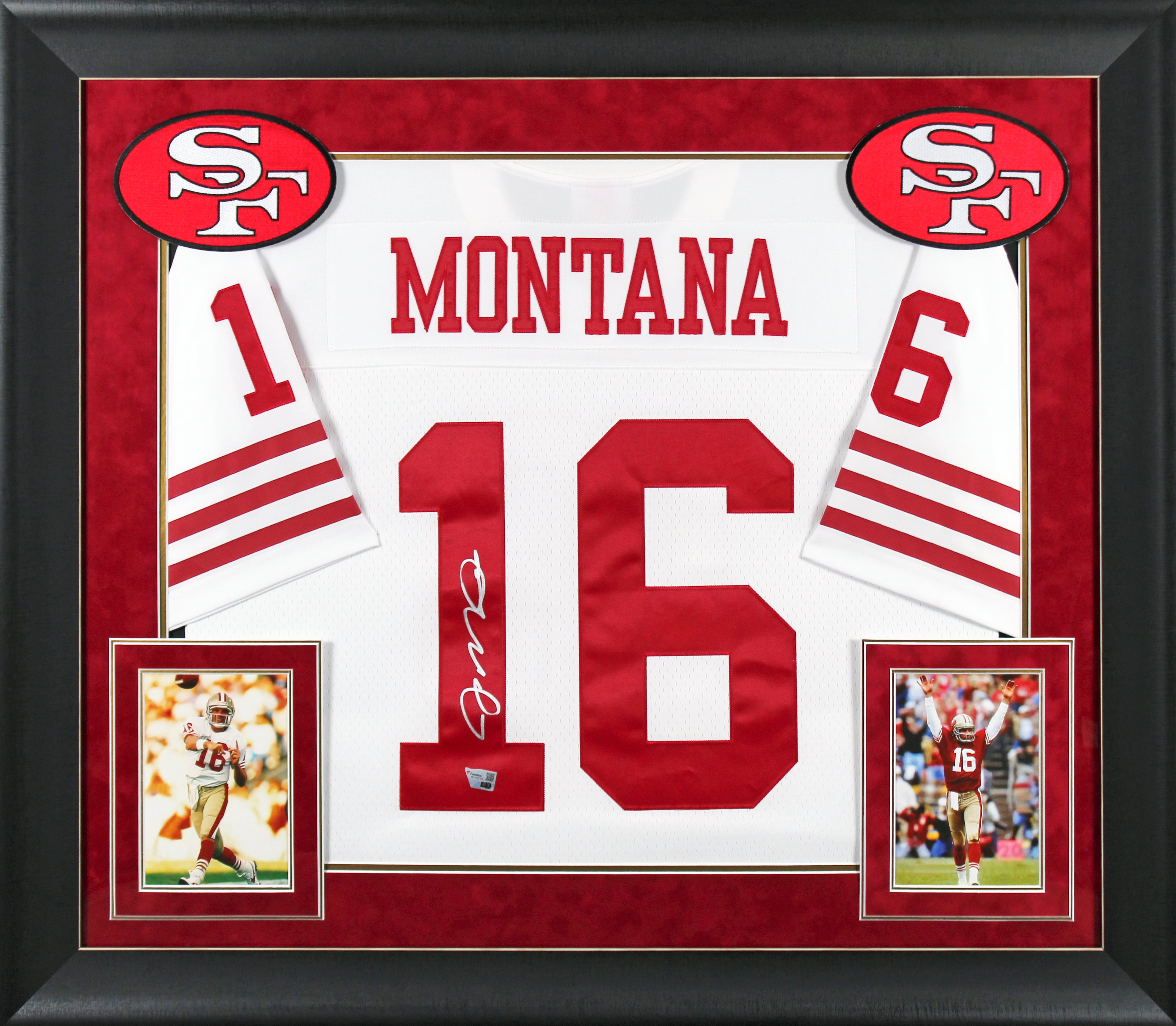 49ers Joe Montana Authentic Signed White Mitchell & Ness Framed Jersey Fanatics