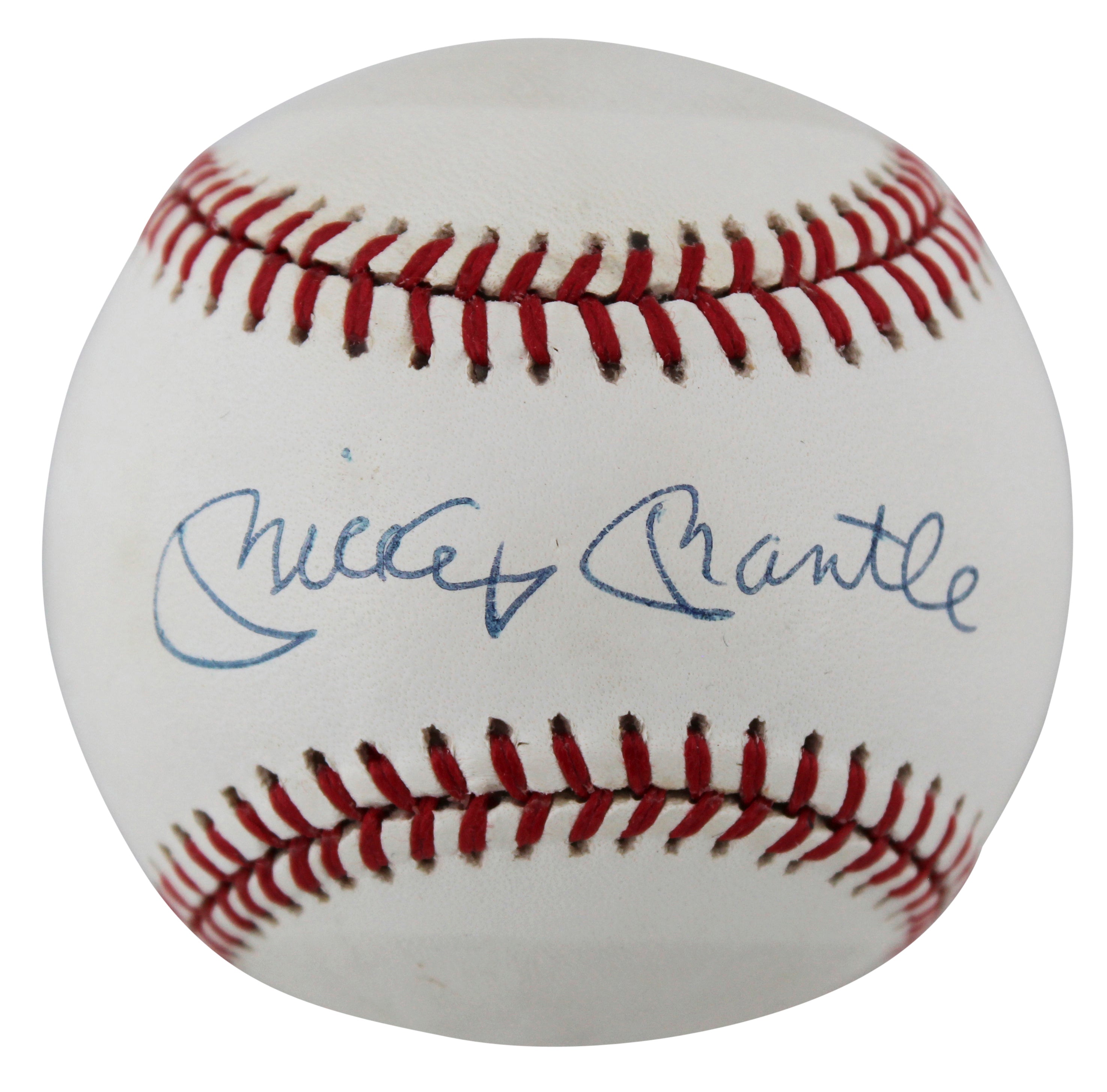 Mickey Mantle & Frank Robinson Signed Bobby Brown Oal Baseball BAS #AC33918