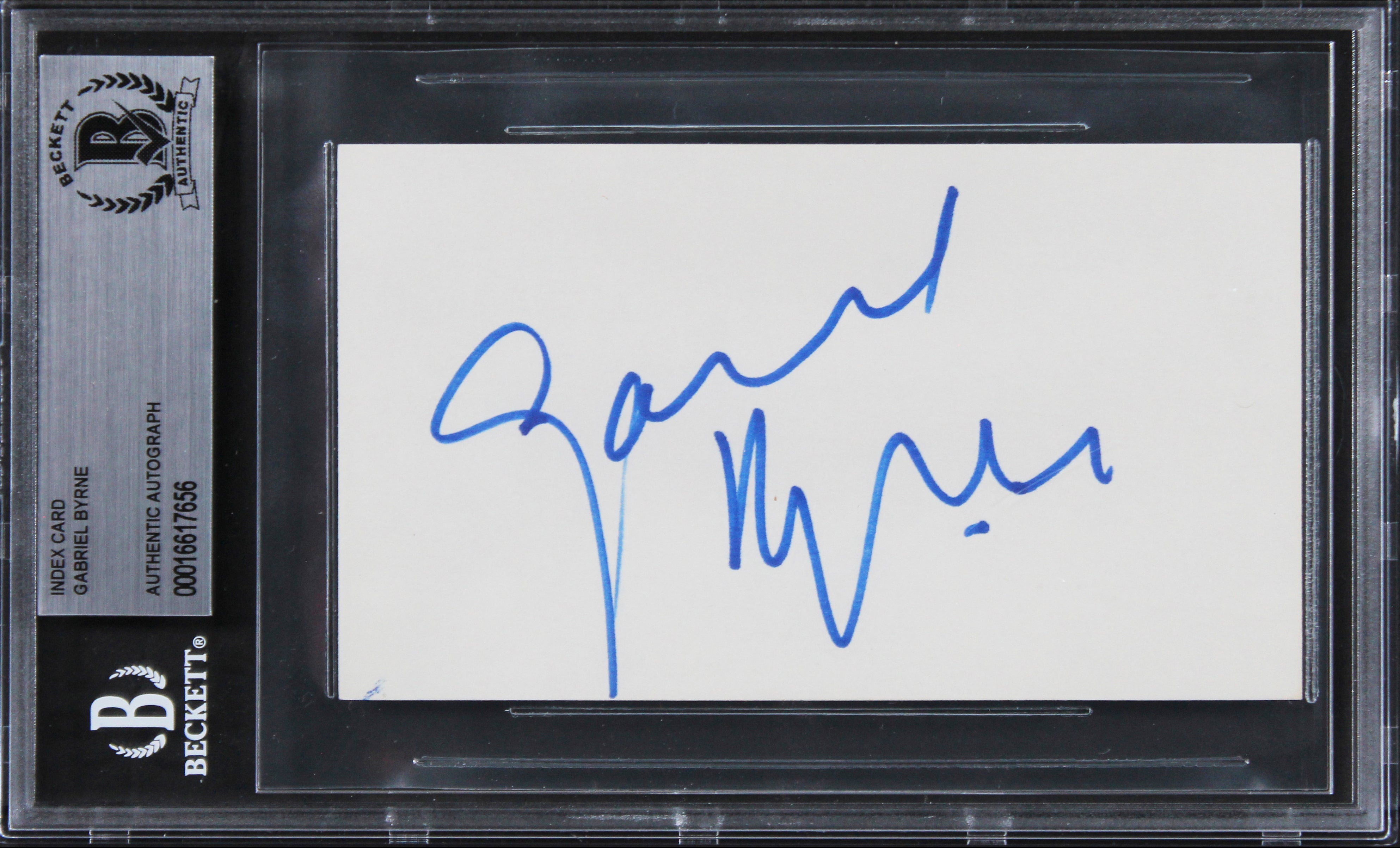 Gabriel Byrne The Usual Suspects Authentic Signed 3x5 Index Card BAS Slabbed 4