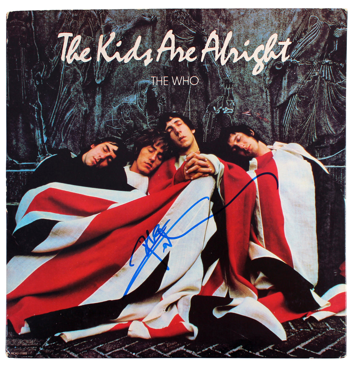 Pete Townshend The Who Signed The Kids Are Alright Album Cover W/ Vinyl BAS