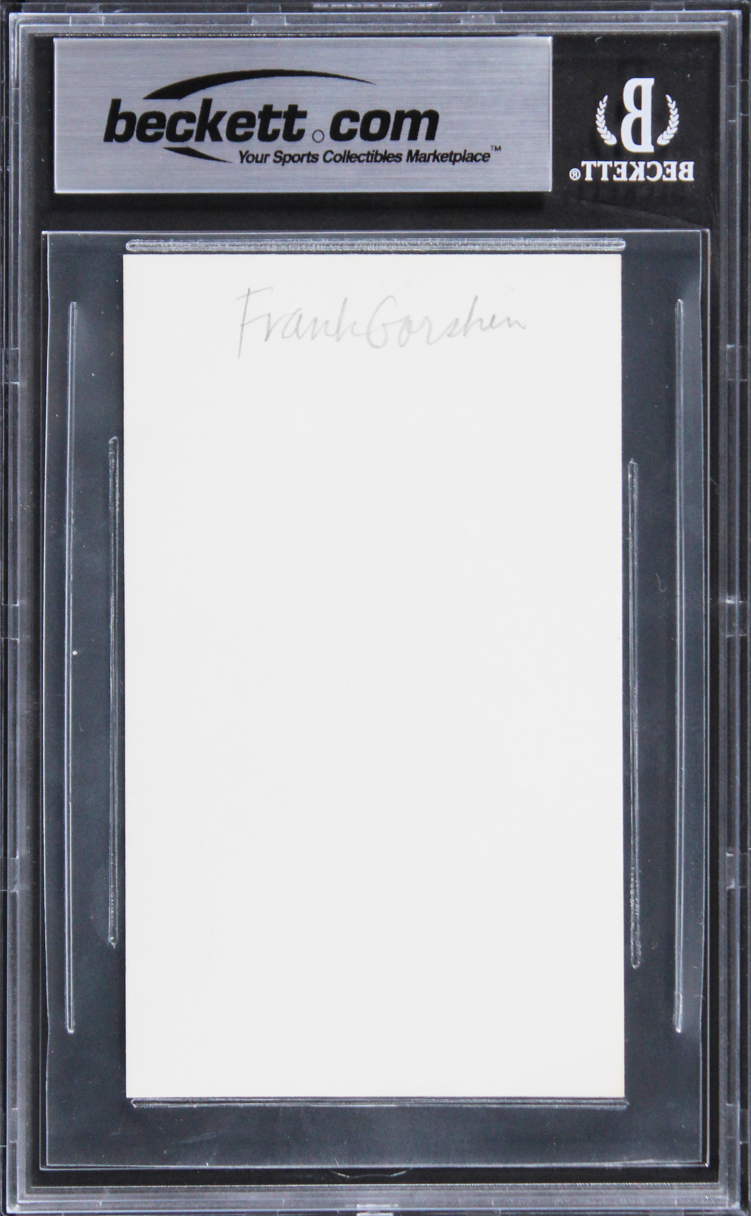 Frank Gorshin Batman "Hi Don!" Authentic Signed 3x5 Index Card BAS Slabbed