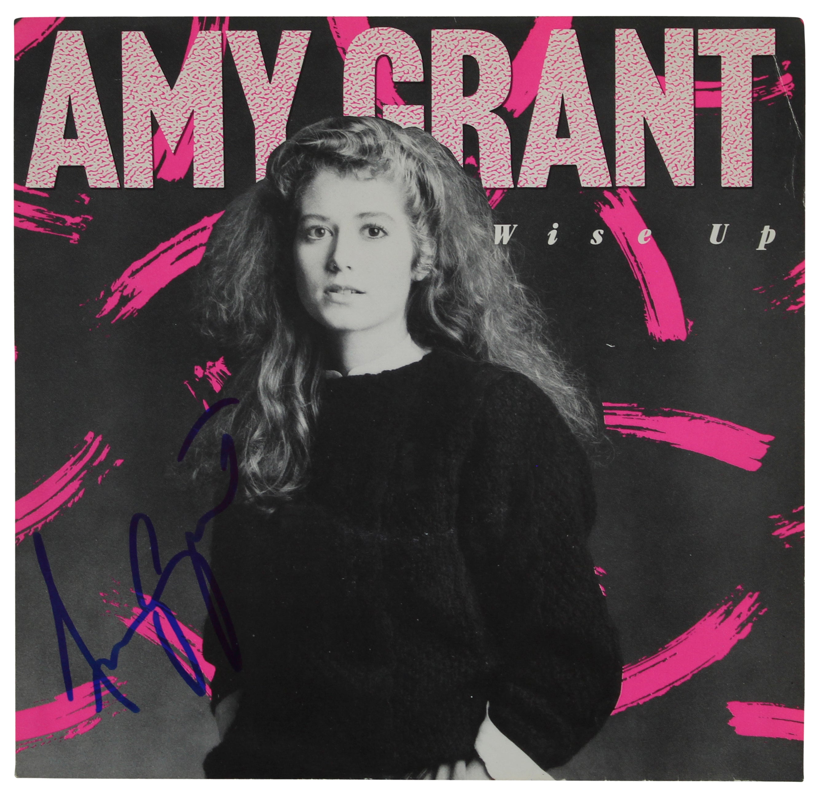 Amy Grant Authentic Signed Wise Up 45 RPM Album Cover Autographed BAS #BG79126