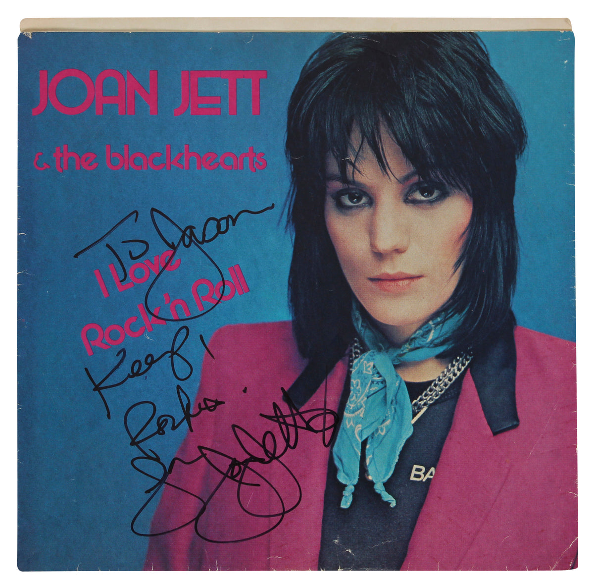 Joan Jett "Keep Rockin!" Signed I Love Rock 'n Roll 45 Album Cover BAS #BG79123