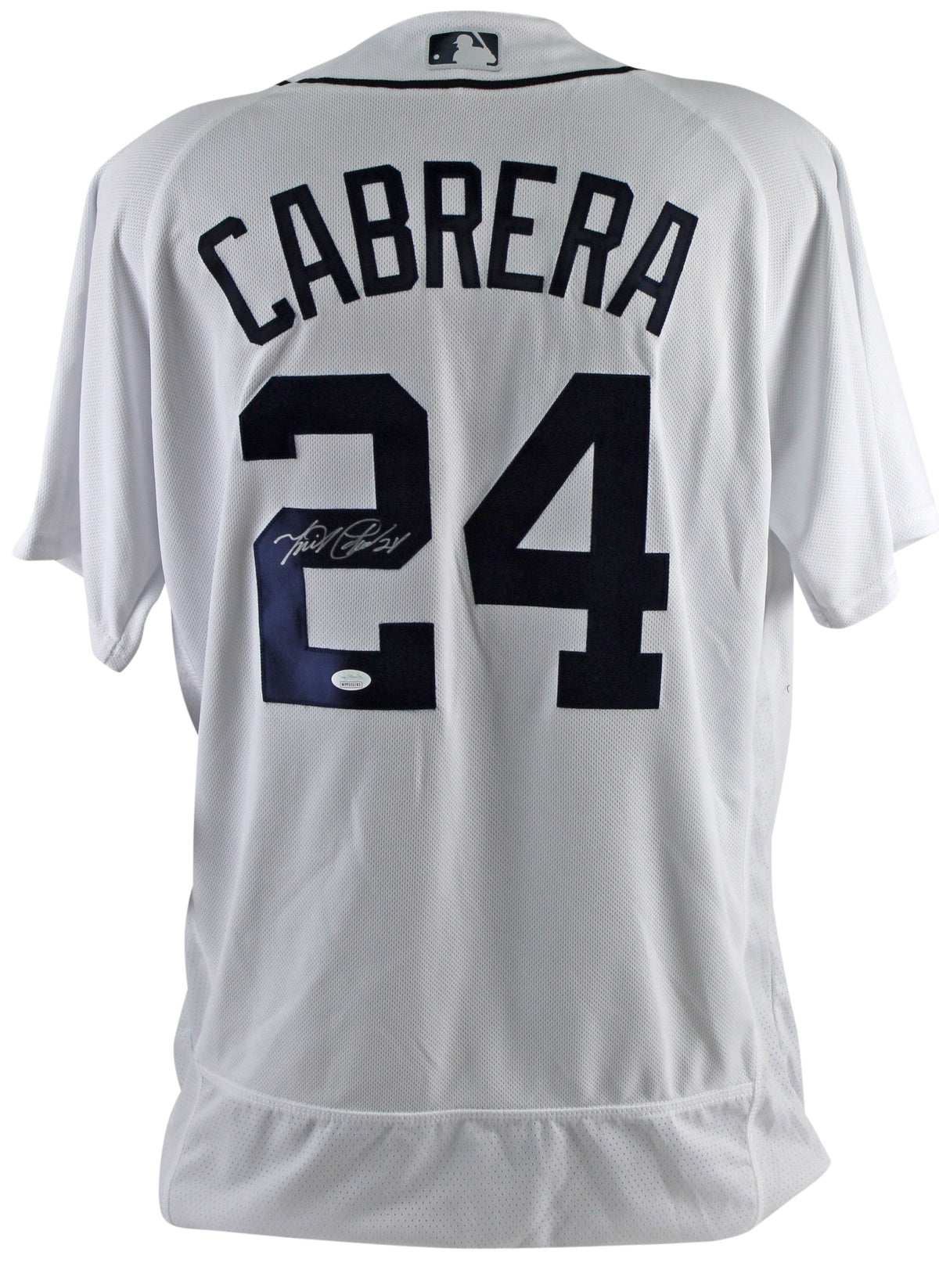 Tigers Miguel Cabrera Signed White Majestic Flexbase Jersey JSA Witness