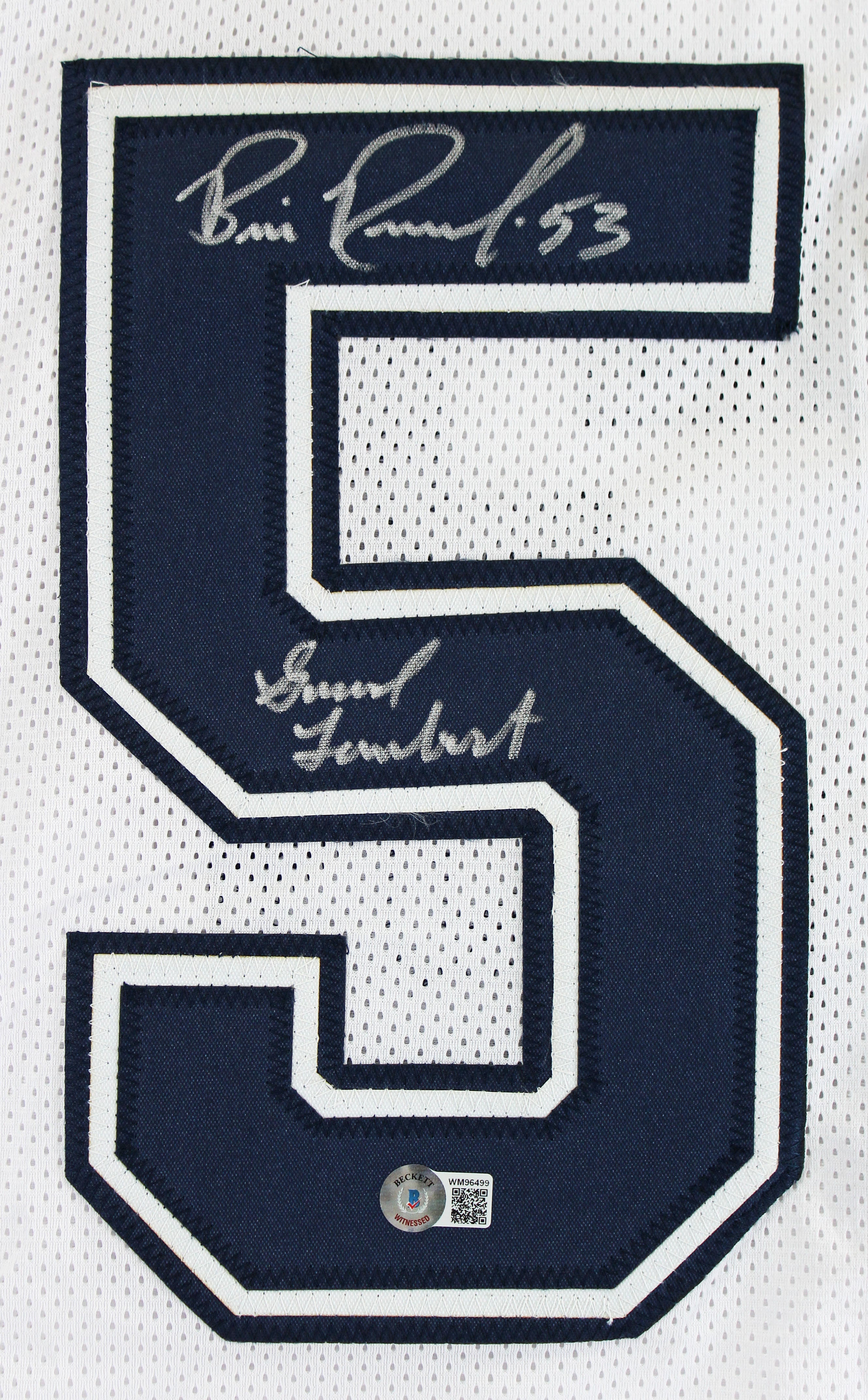 Bill Romanowski The Longest Yard Authentic Signed White Pro Style Jersey BAS Wit