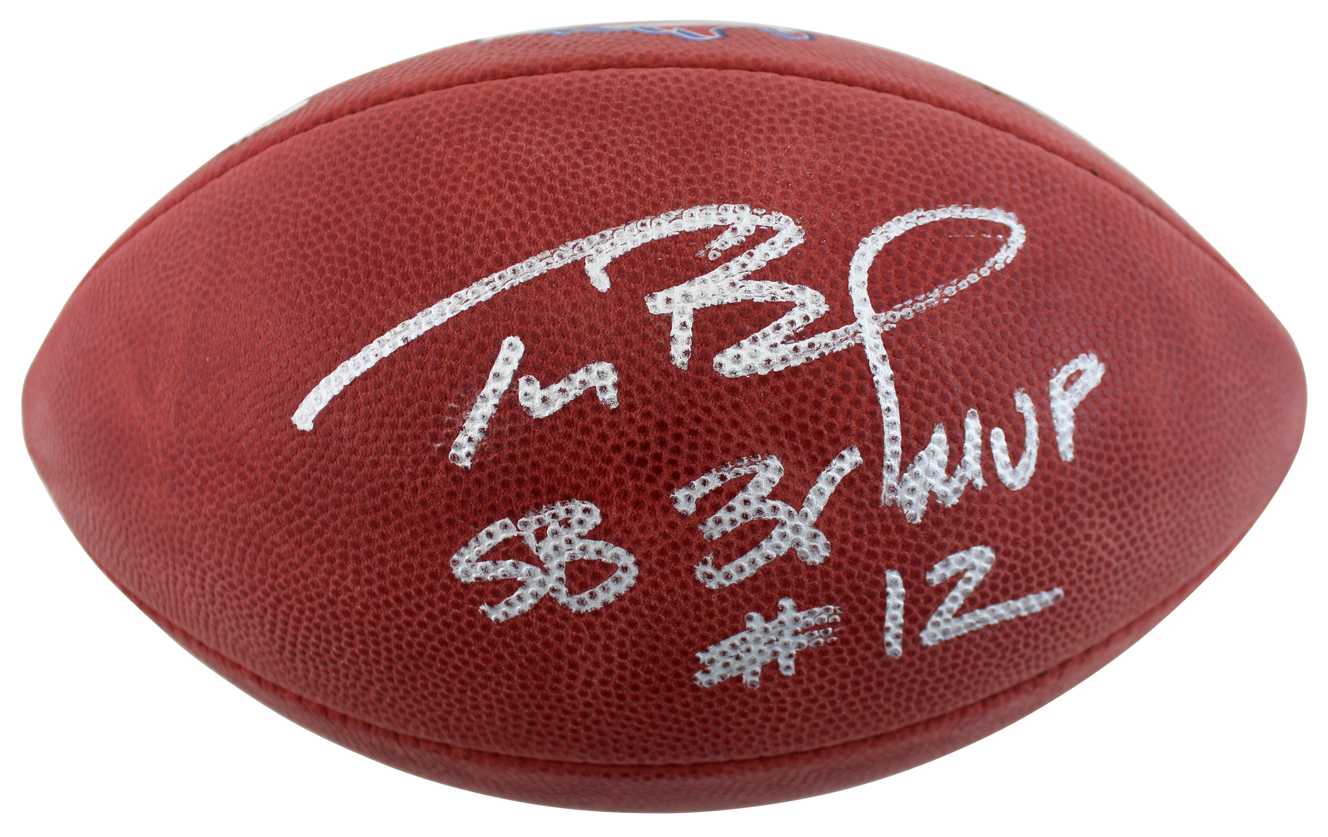 Patriots Tom Brady "SB 36 MVP" Signed Official SB Logo Nfl Football Tri Star