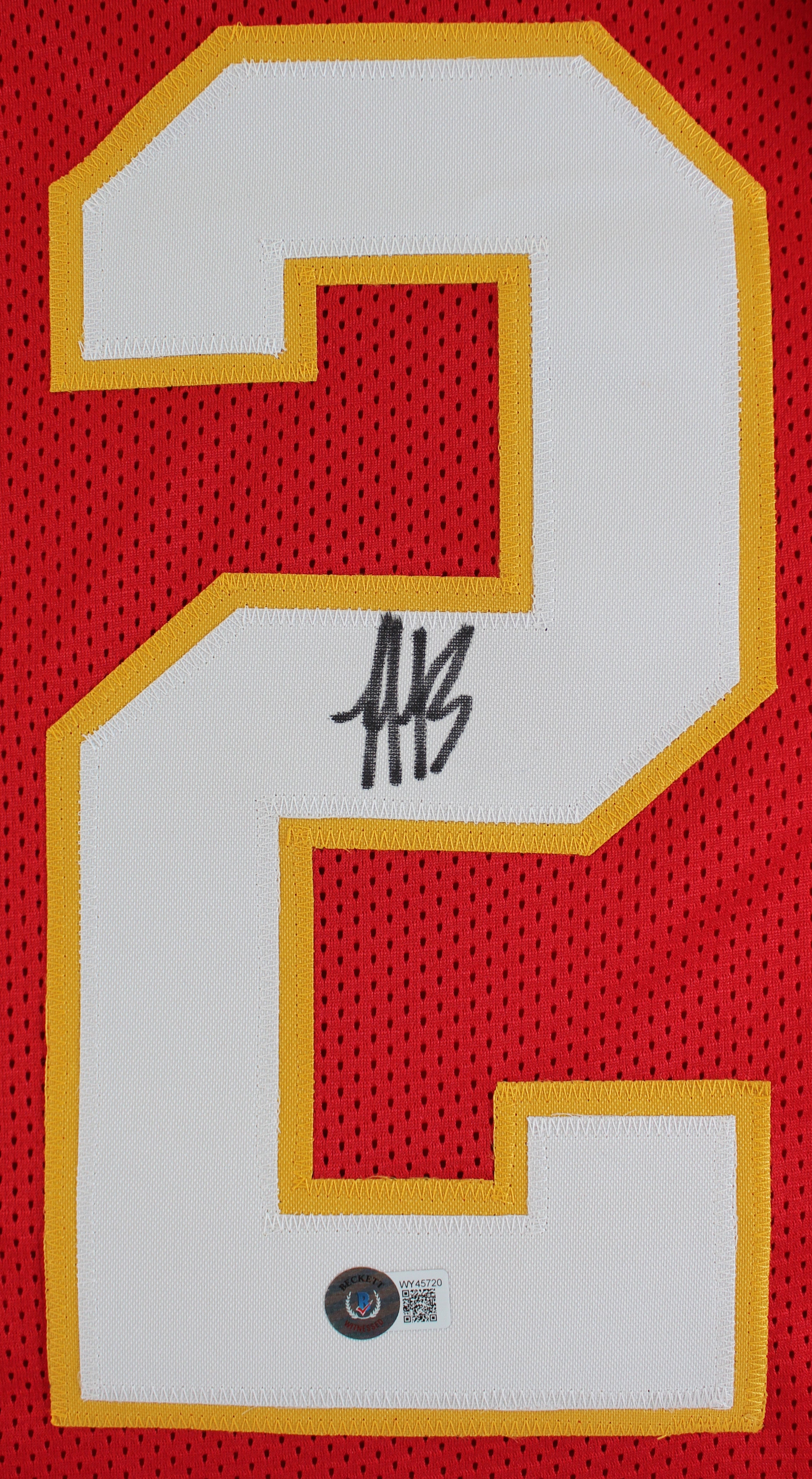 Nick Bolton Authentic Signed Red Pro Style Framed Jersey Autographed BAS Witness