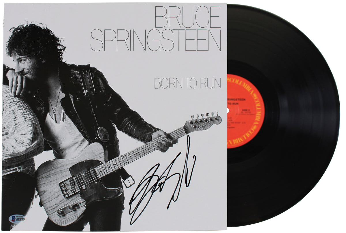 Bruce Springsteen Authentic Signed Born To Run Album Cover W/ Vinyl BAS #A08800