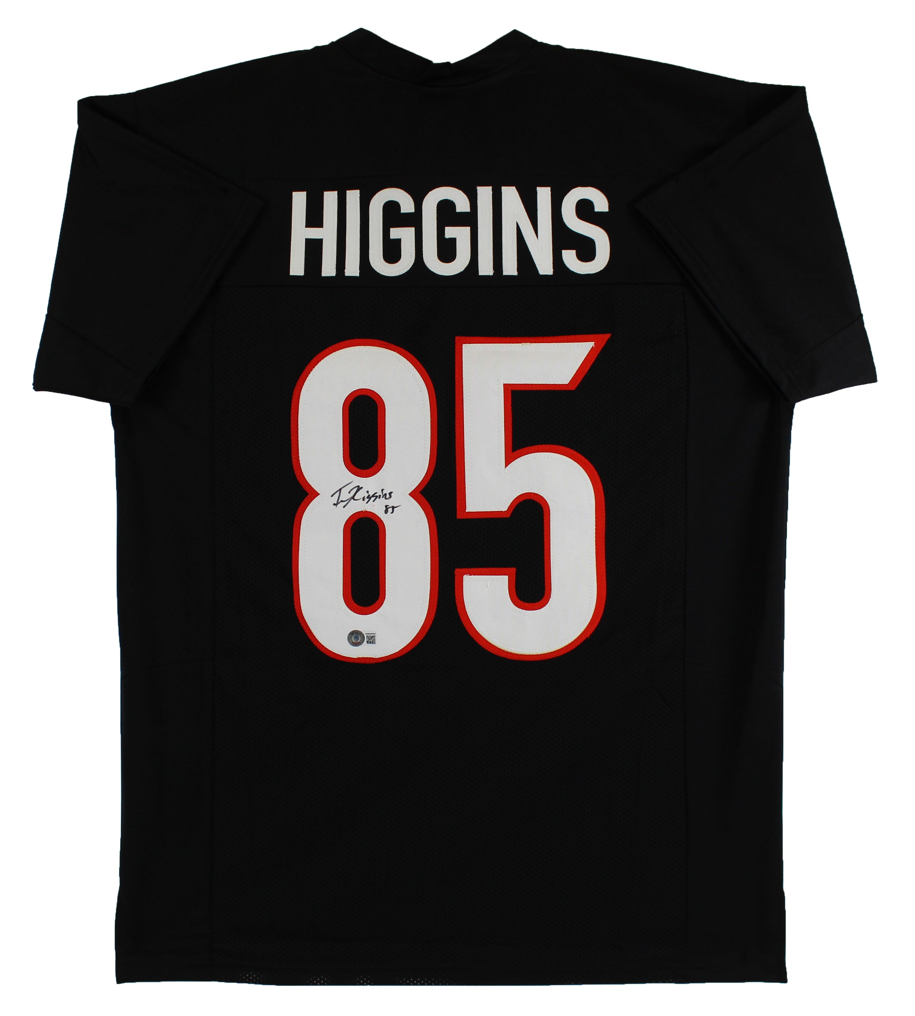 Tee Higgins Authentic Signed Solid Black Pro Style Jersey BAS Witnessed