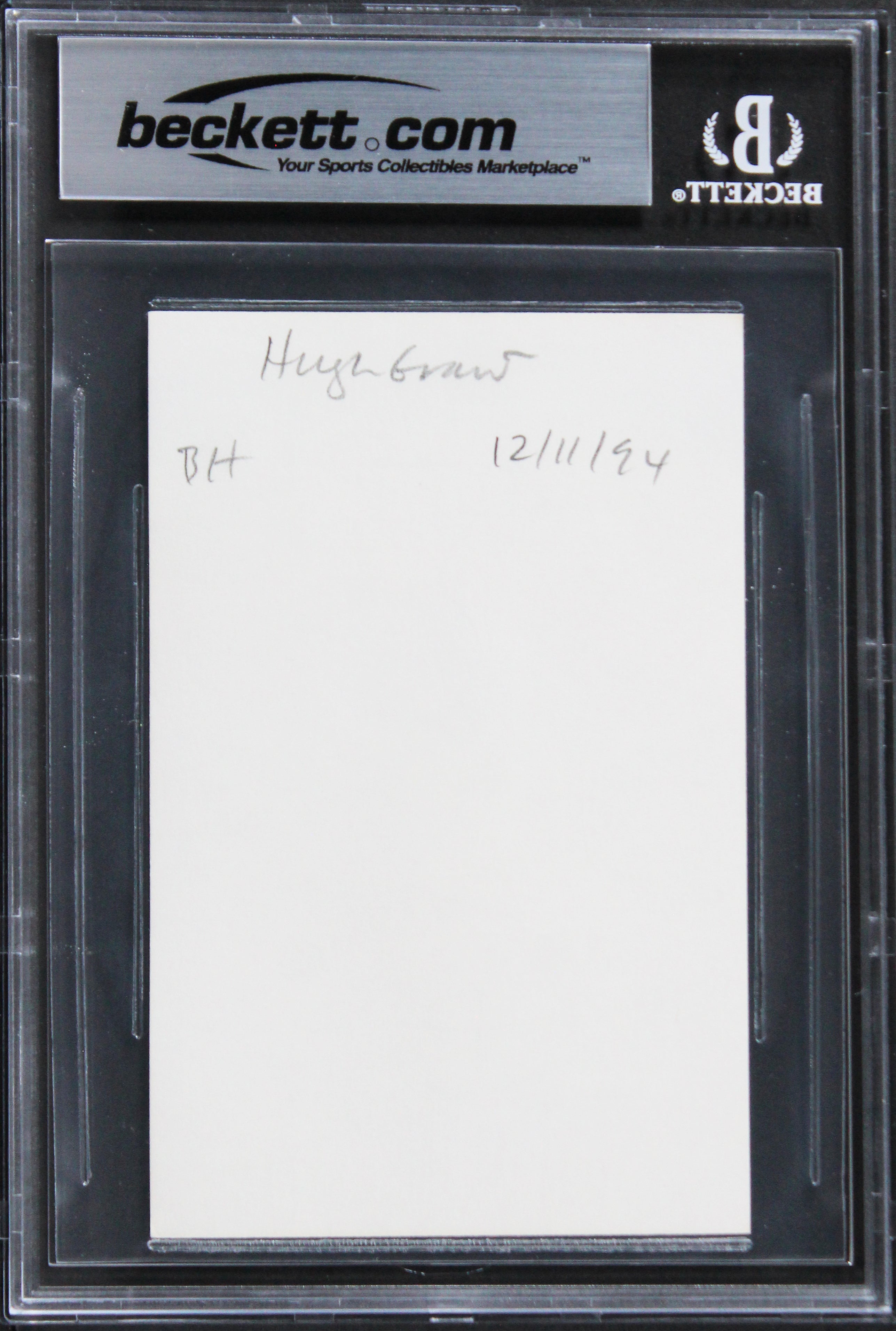 Hugh Grant Notting Hill Authentic Signed 3x5 Index Card Autographed BAS Slabbed