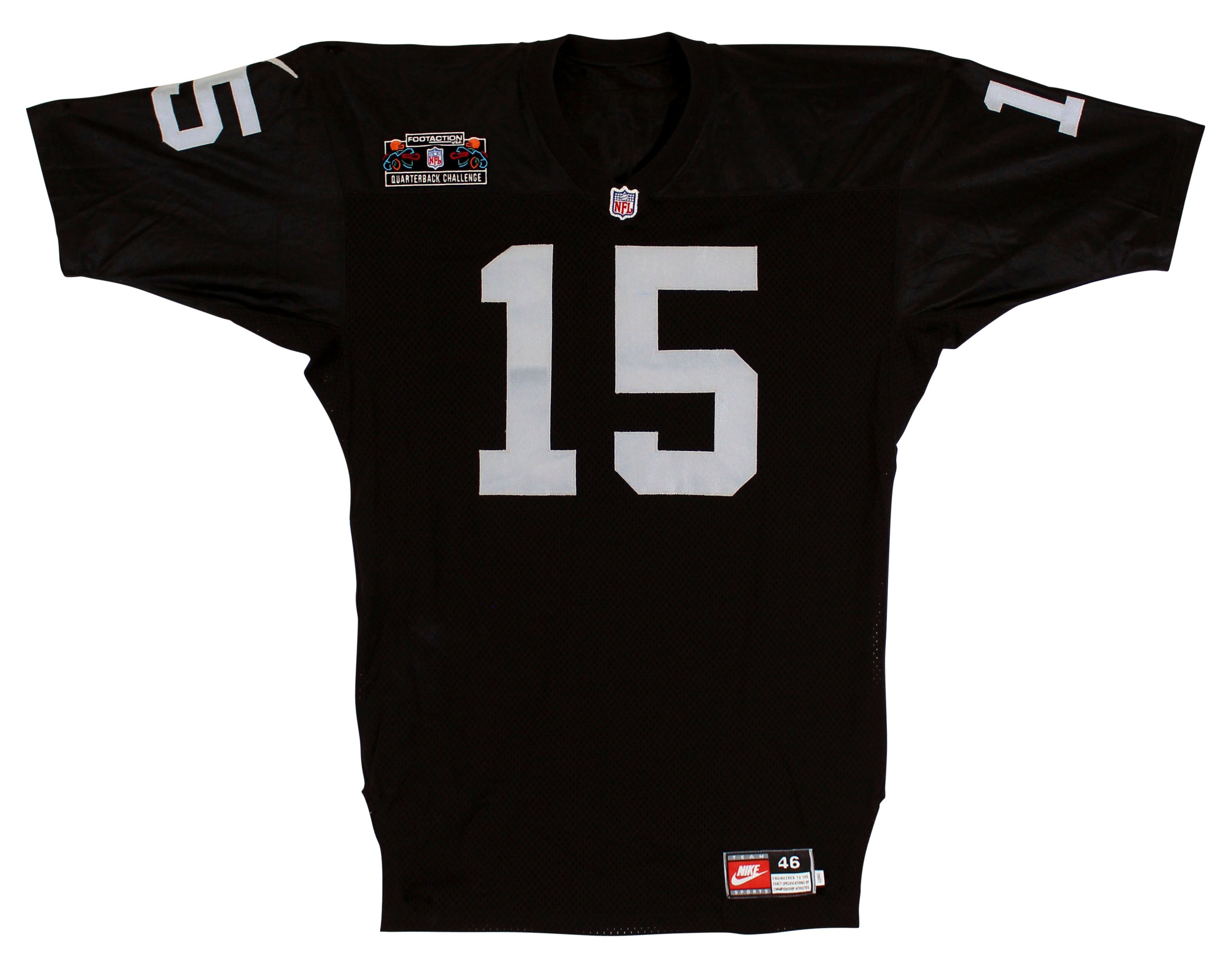 Raiders Jeff Hostetler Signed 1993 QB Challenge Worn Black Nike Jersey BAS