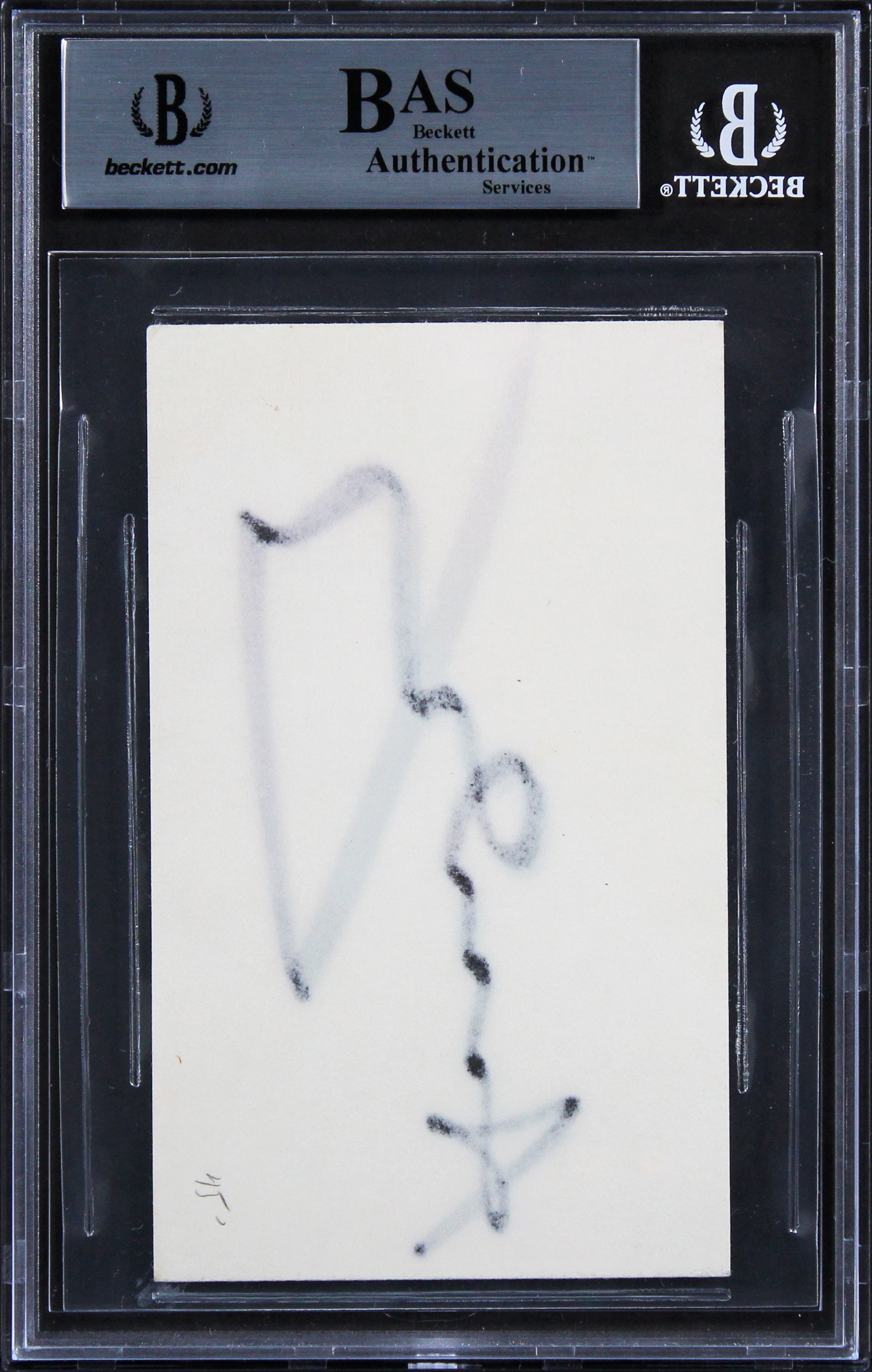 Andy Warhol Authentic Signed 3x5 Cut Signature BAS Slabbed