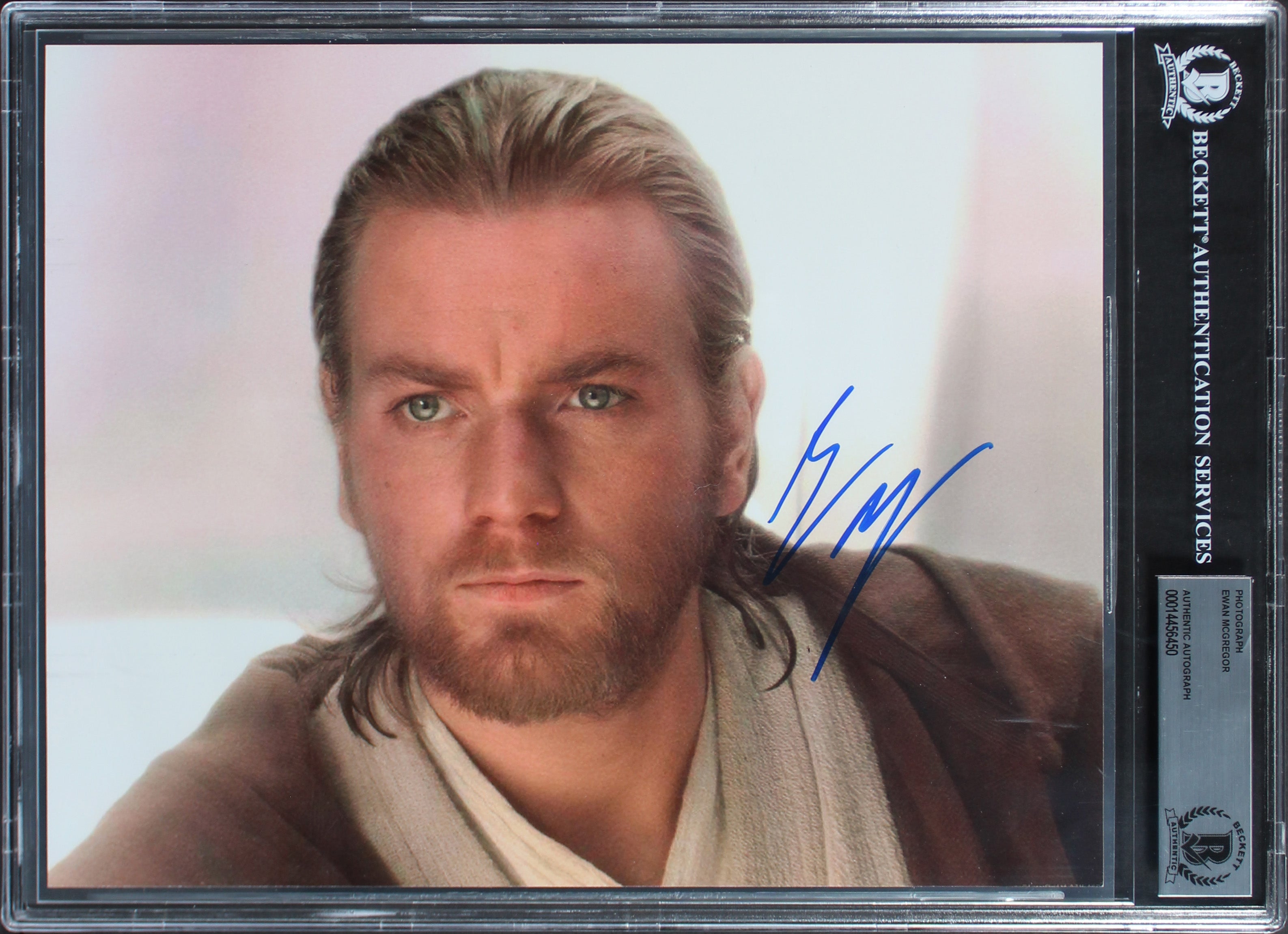 Ewan McGregor Star Wars Episode I The Phantom Menace Signed 8x10 Photo BAS Slab