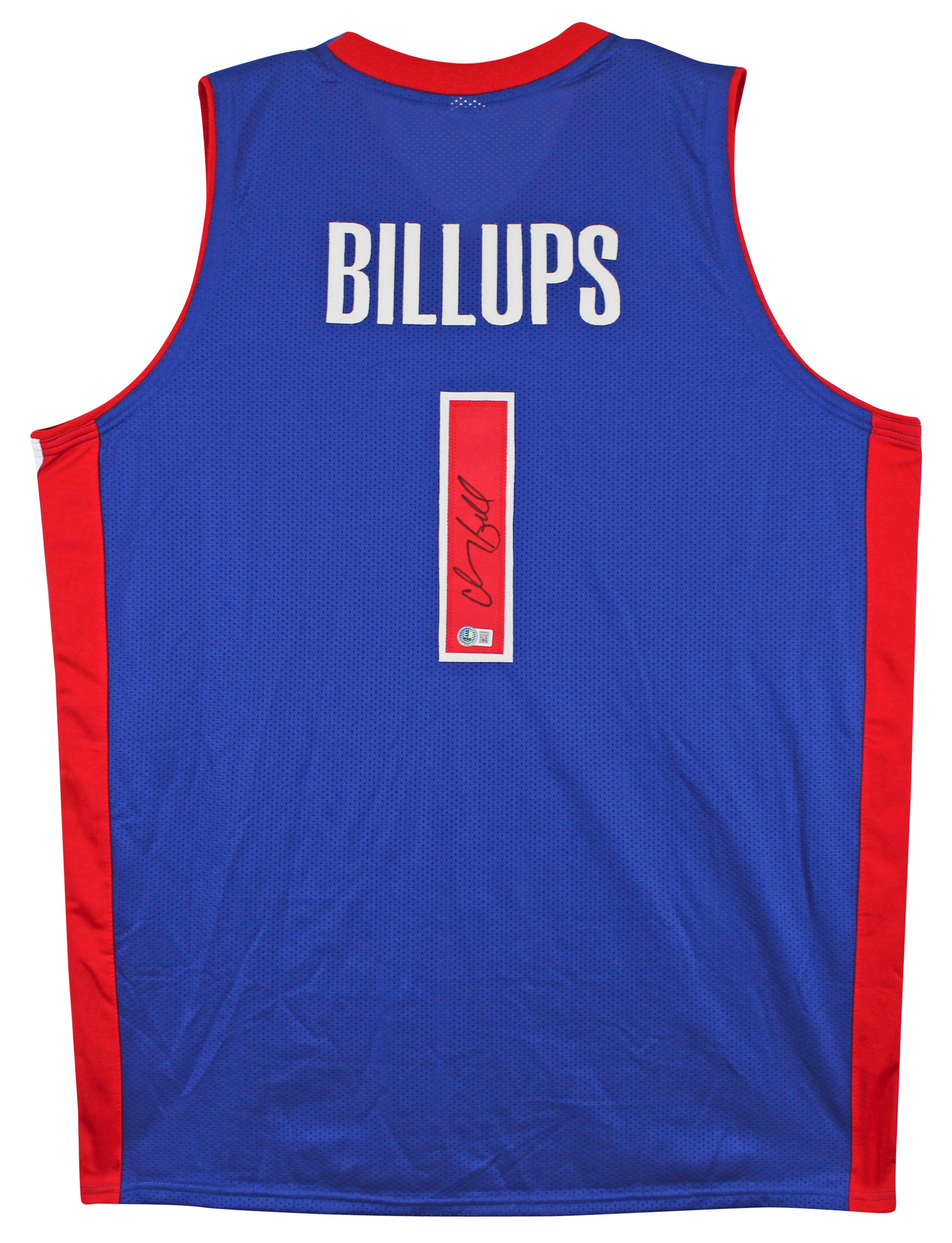 Chauncey Billups Authentic Signed Blue Pro Style Jersey BAS Witnessed