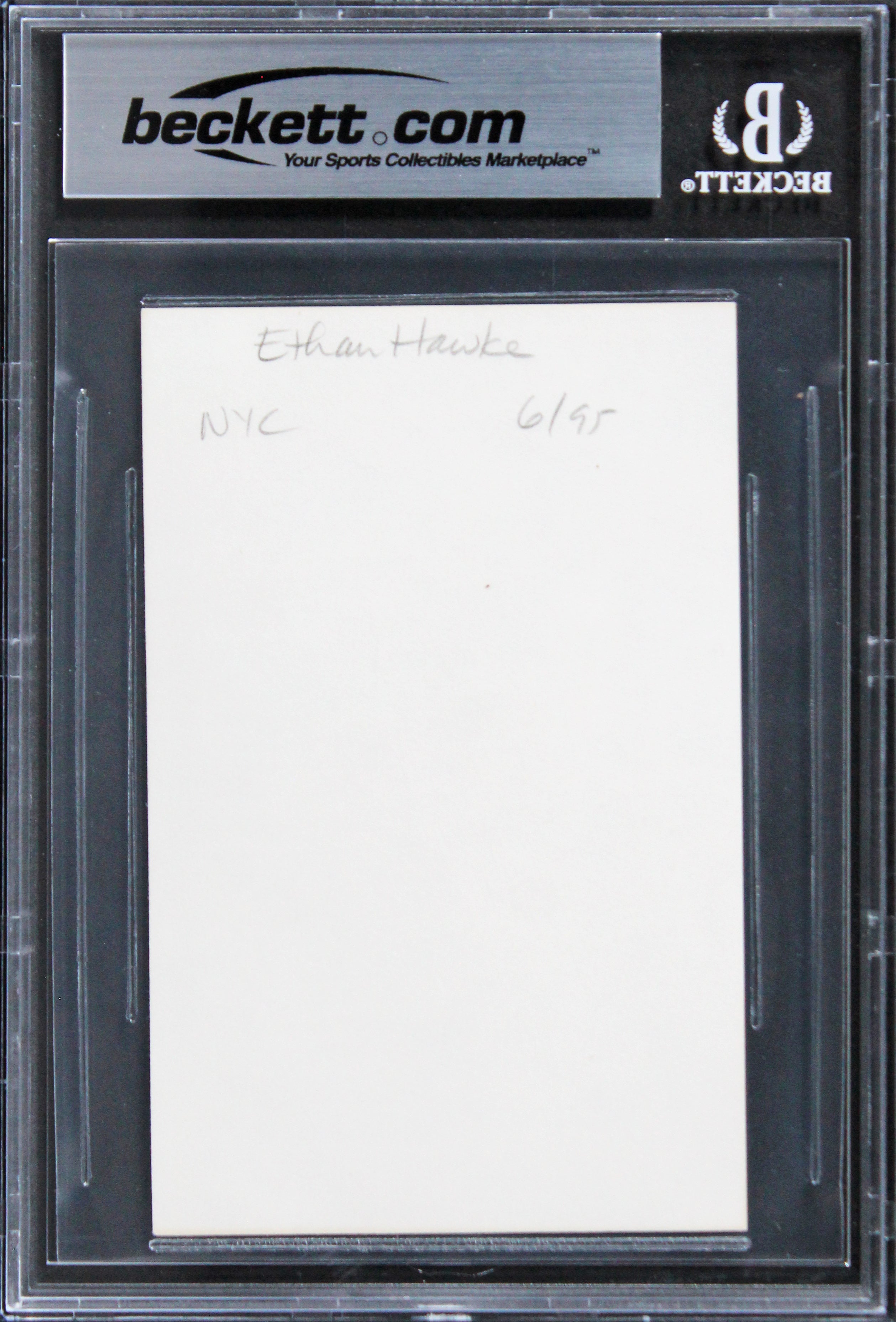 Ethan Hawke Training Day Authentic Signed 3x5 Index Card BAS Slabbed 2