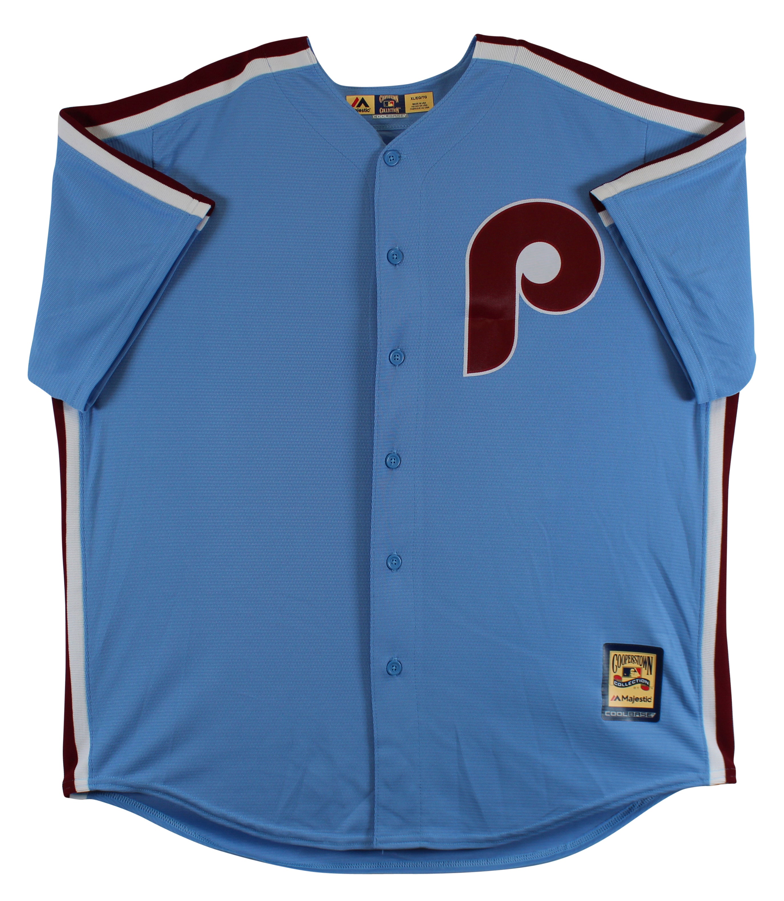 Phillies Mike Schmidt Signed Blue Majestic Cool Base Jersey JSA Wit #WIT215224