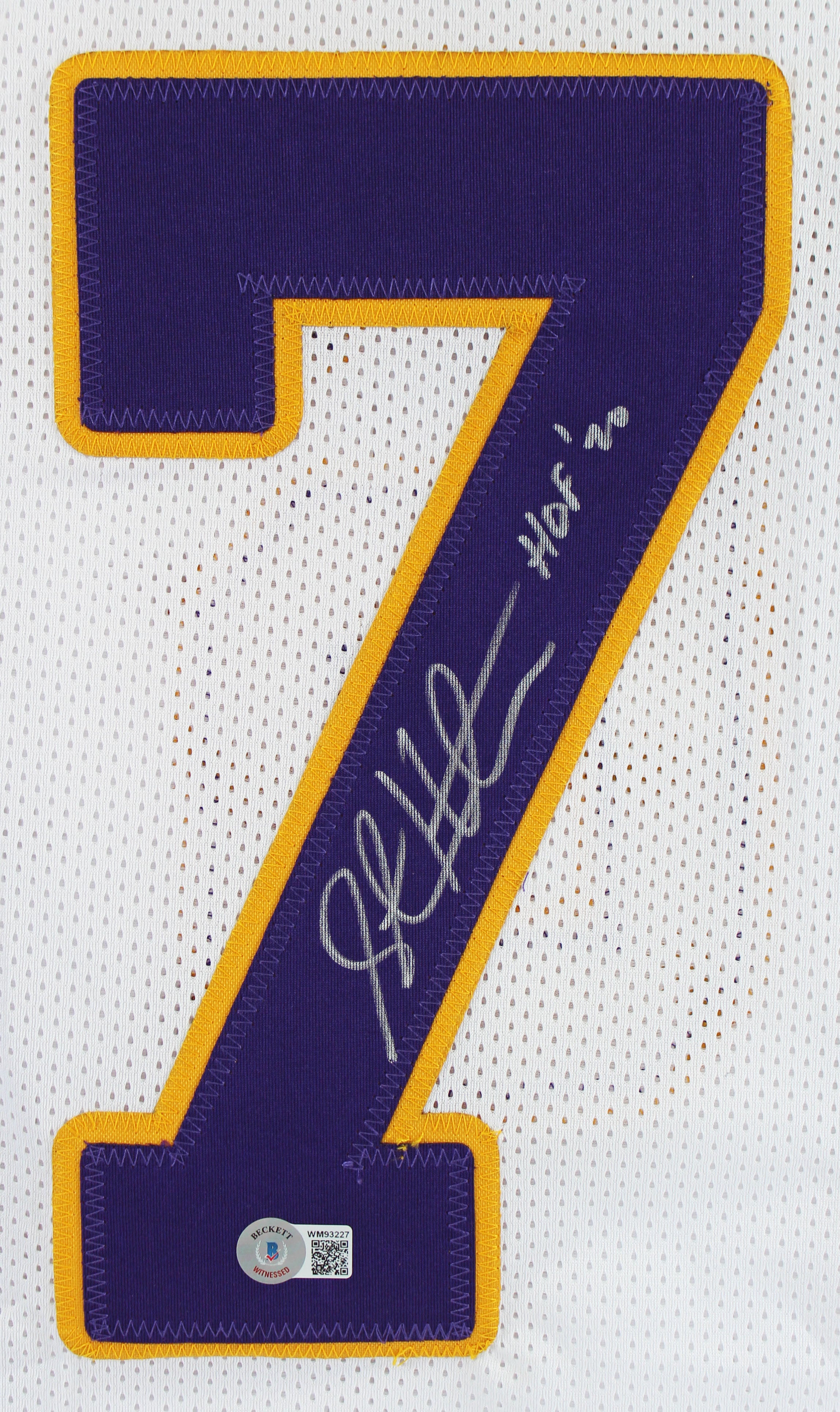 Steve Hutchinson "HOF 20" Authentic Signed White Pro Style Jersey BAS Witnessed