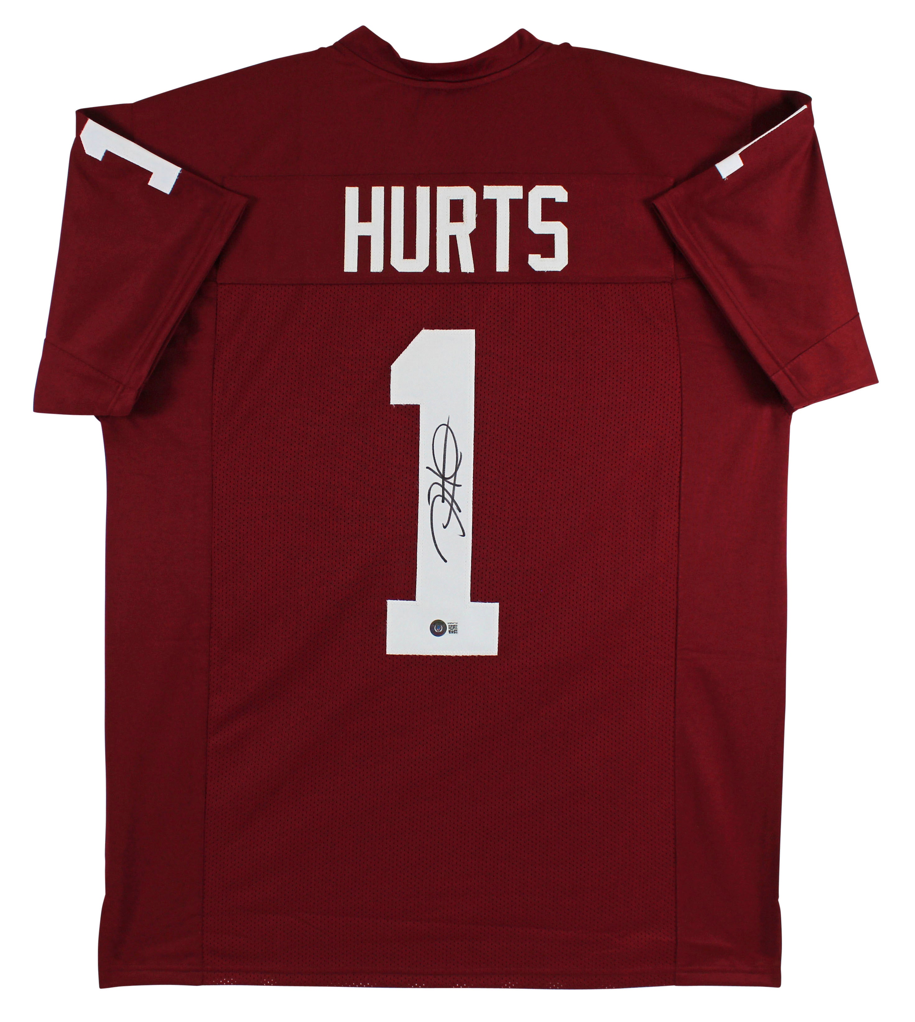 Oklahoma Jalen Hurts Authentic Signed Maroon Pro Style Jersey BAS Witnessed