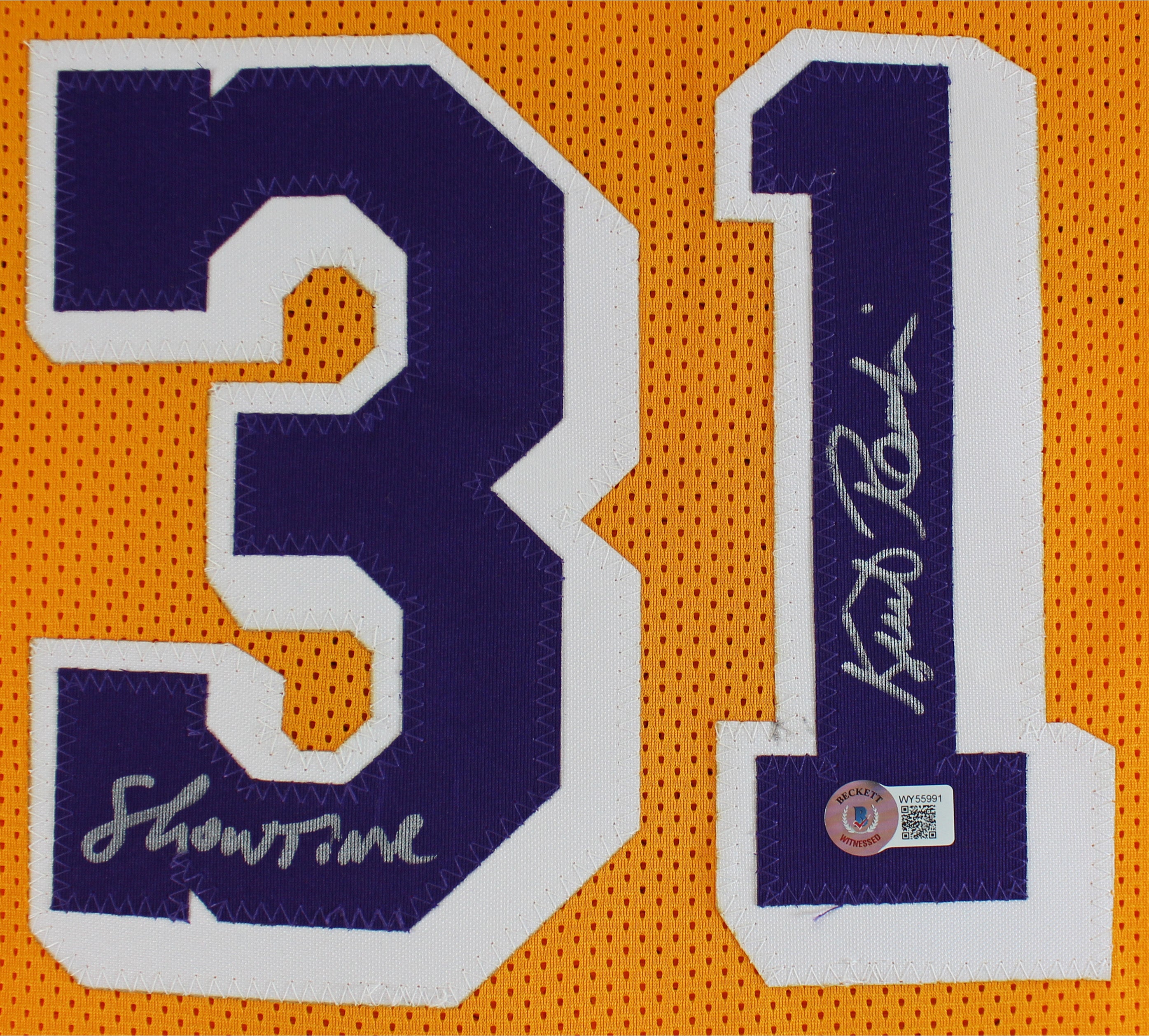 Kurt Rambis "Showtime" Authentic Signed Yellow Pro Style Jersey BAS Witnessed
