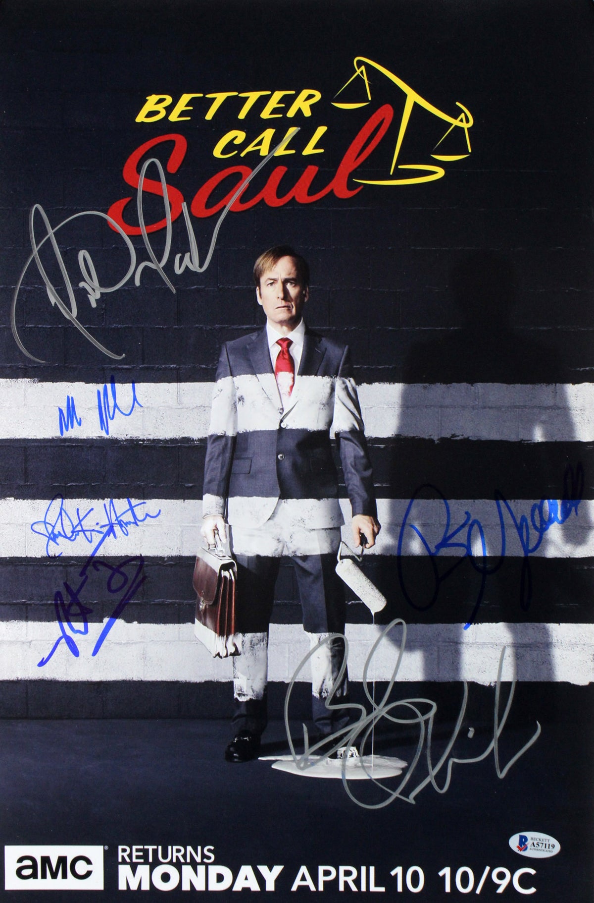 Better Call Saul (6) Odenkirk, Mando, Fabian, +3 Signed 12x18 Photo BAS #A57119