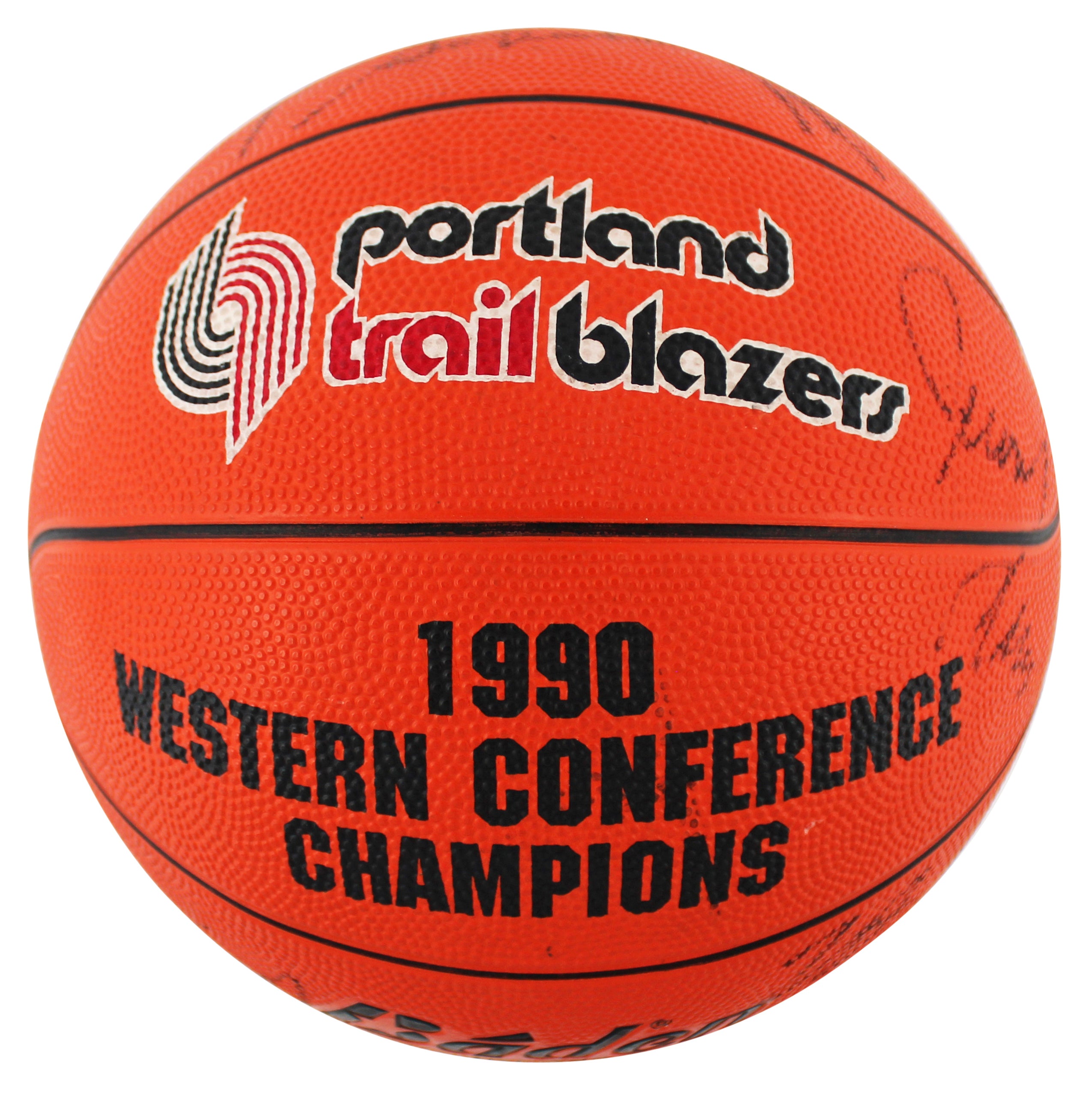 1990 Blazers (14) Drexler,  Ainge, Robinson Signed Baden Basketball BAS #AC33556