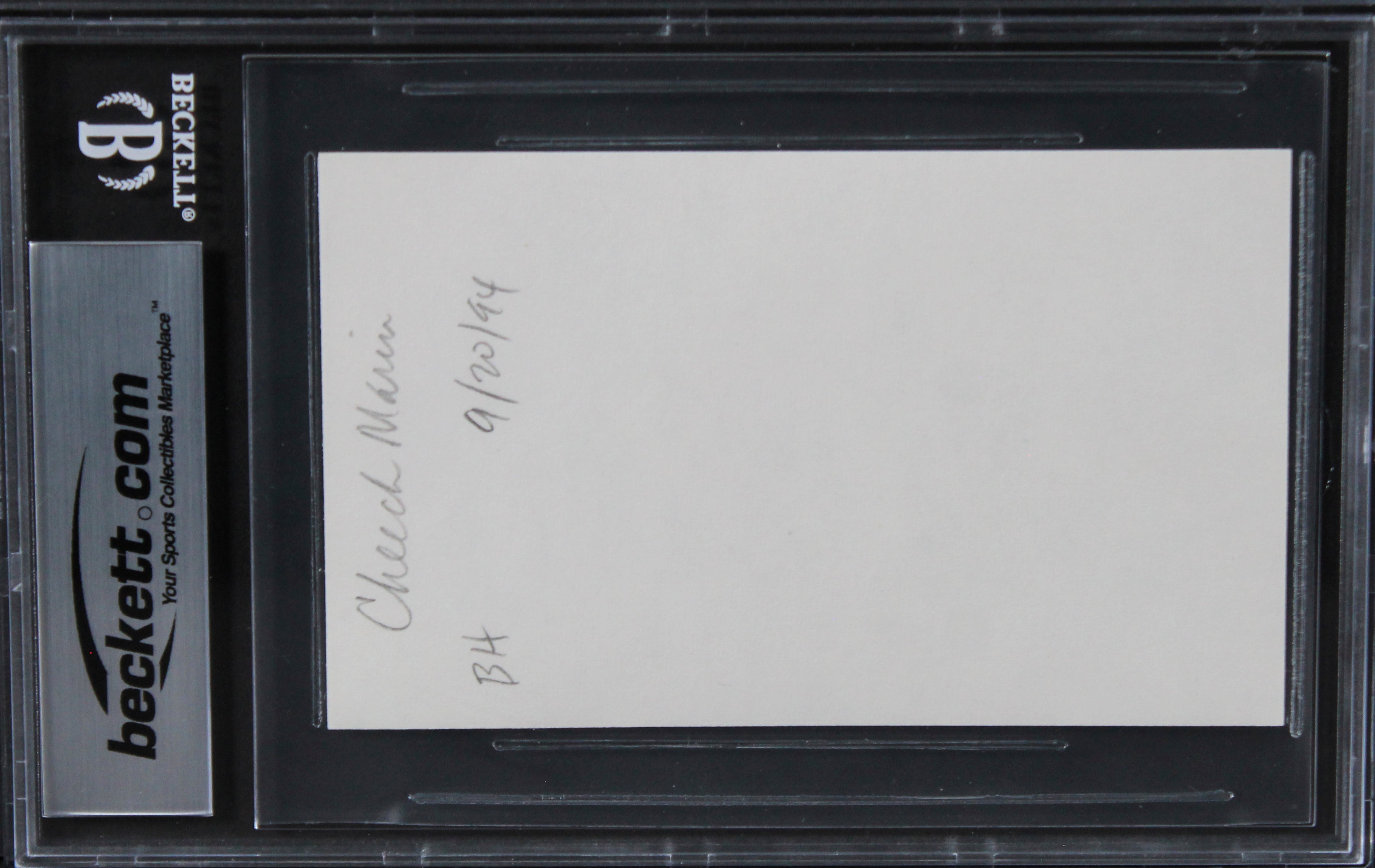 Cheech Marin Cheech & Chong "94" Authentic Signed 3x5 Index Card BAS Slabbed