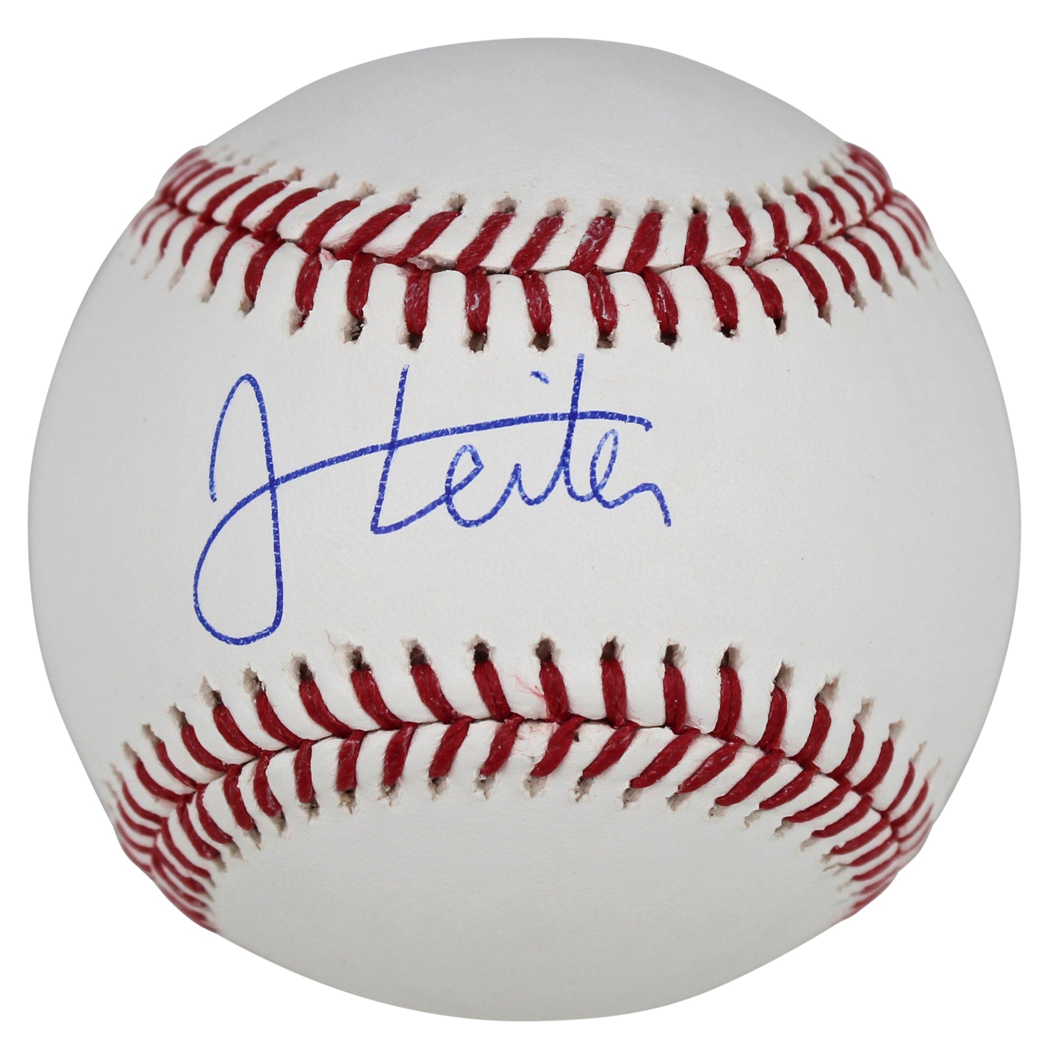 Rangers Jack Leiter Authentic Signed Oml Baseball Autographed MLB & Fanatics