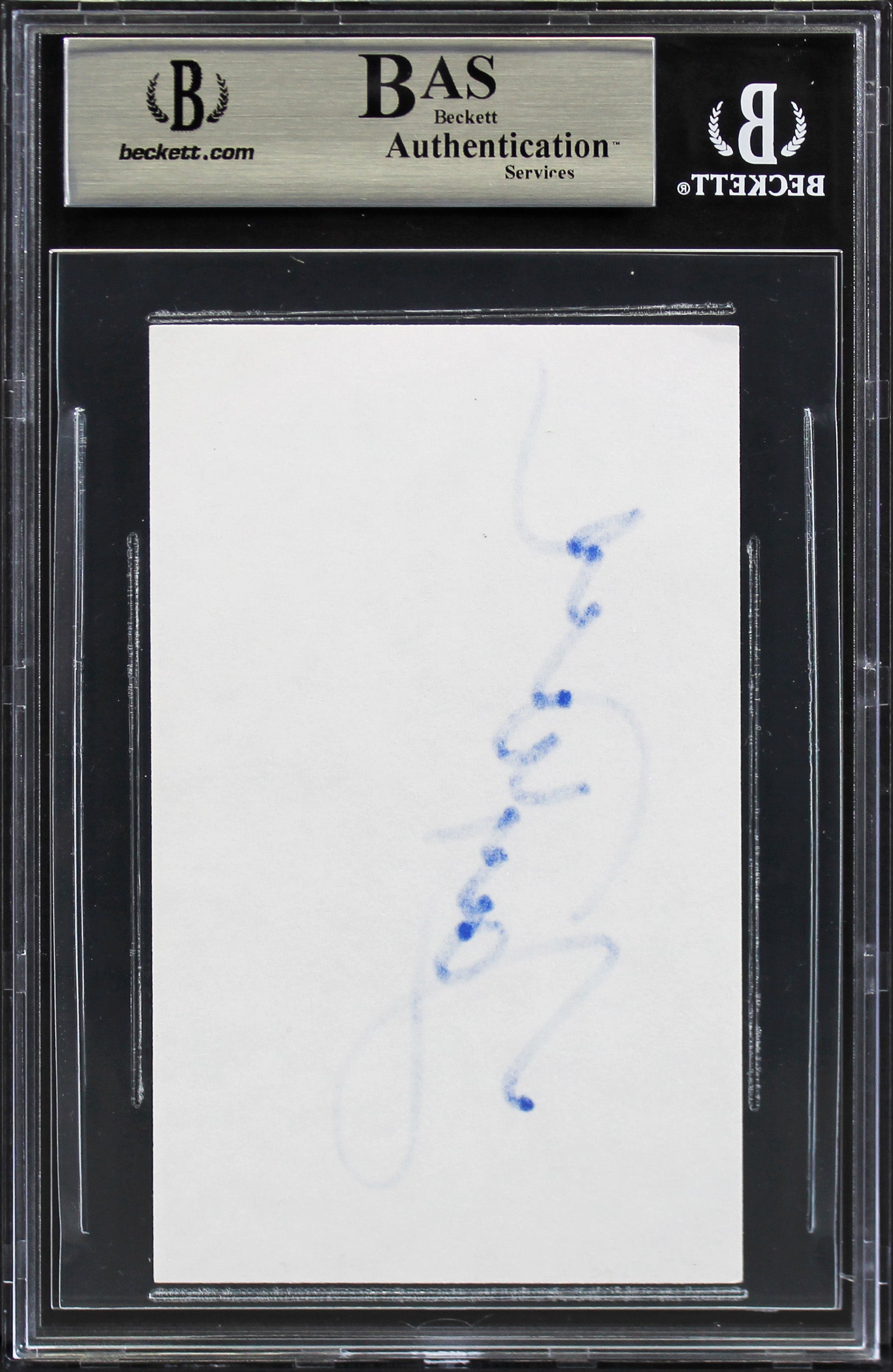Larry David Curb Your Enthusiasm Authentic Signed 3x5 Cut Signature BAS Slabbed