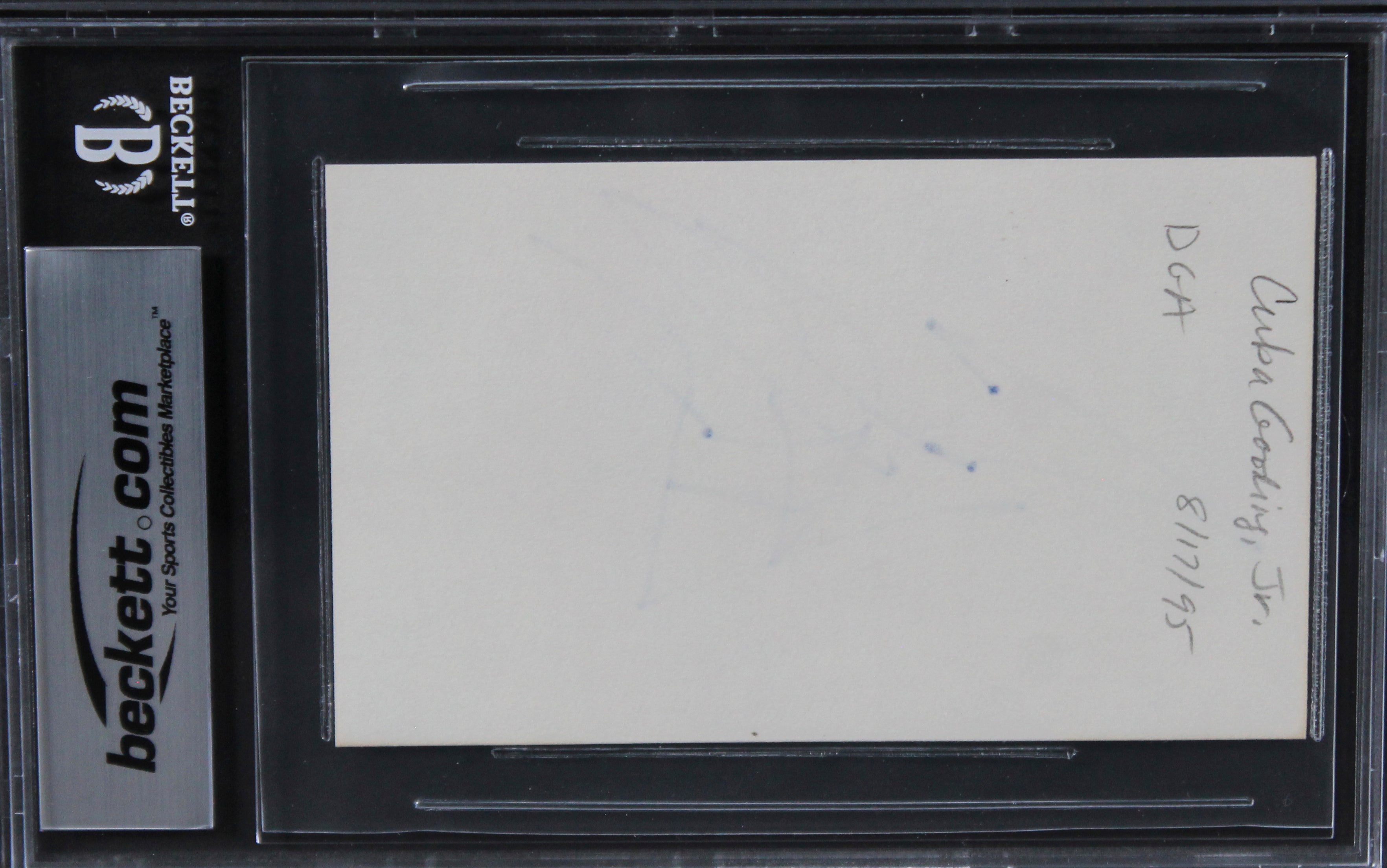 Cuba Gooding Jr. Boyz N The Hood Authentic Signed 3x5 Index Card BAS Slabbed