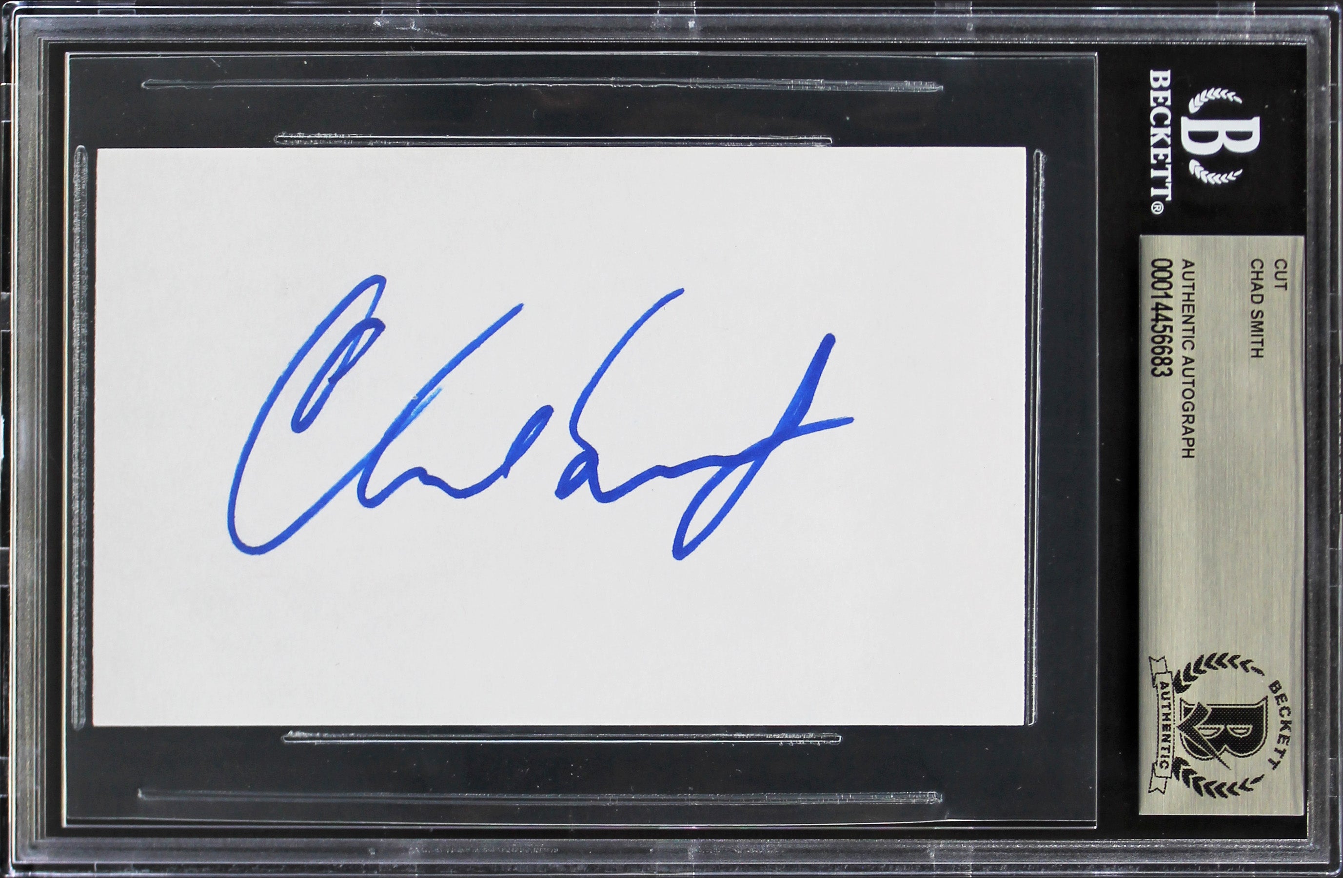 Chad Smith Red Hot Chili Peppers Authentic Signed 3x5 Cut Signature BAS Slabbed