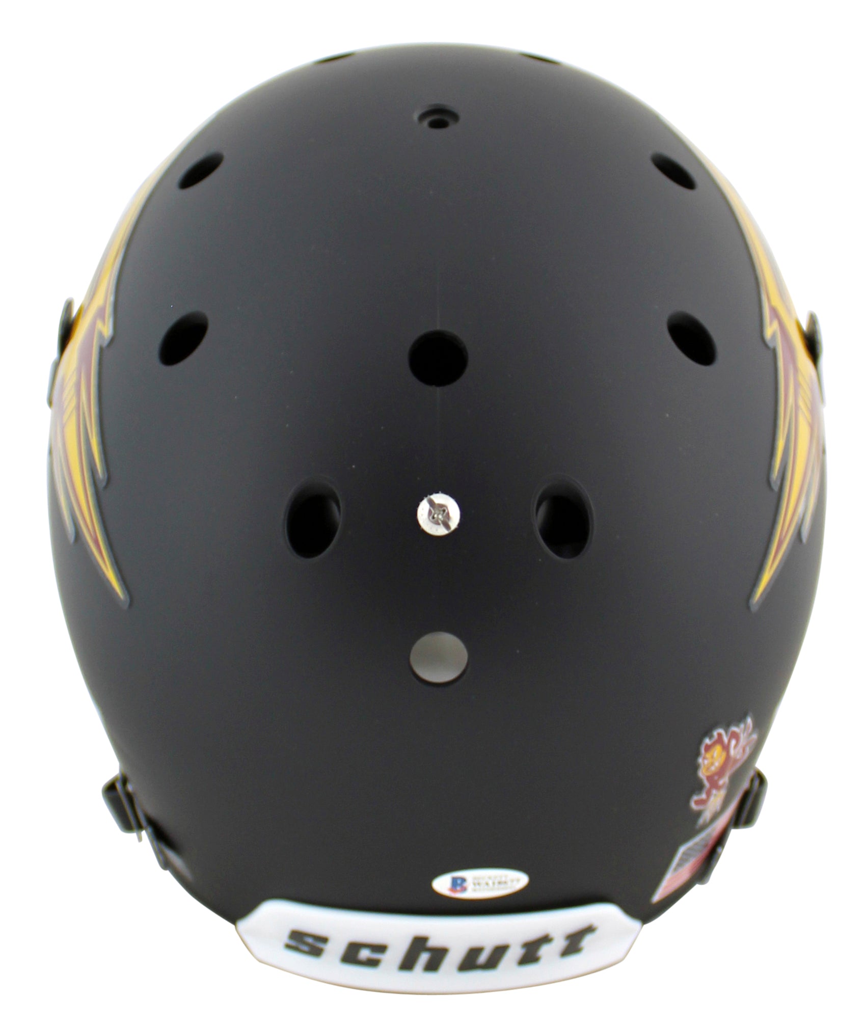 ASU N'Keal Harry Signed Black Matte Schutt Full Size Rep Helmet BAS Witnessed
