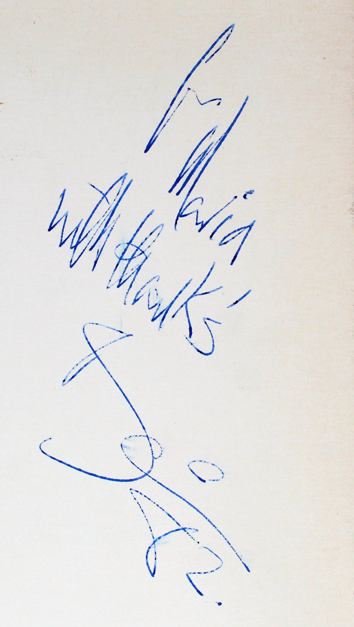 David Bowie "With Thanks" Signed Aladdin Sane Album Cover W/ Vinyl JSA #YY12950
