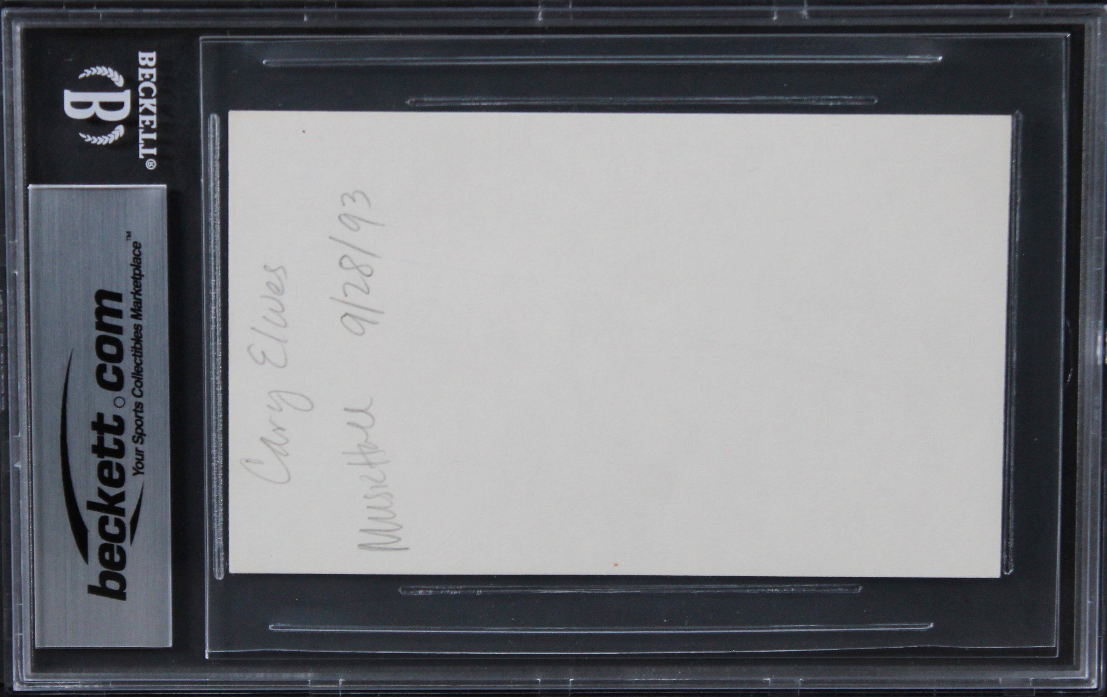 Cary Elwes The Princess Bride Authentic Signed 3x5 Index Card BAS Slabbed