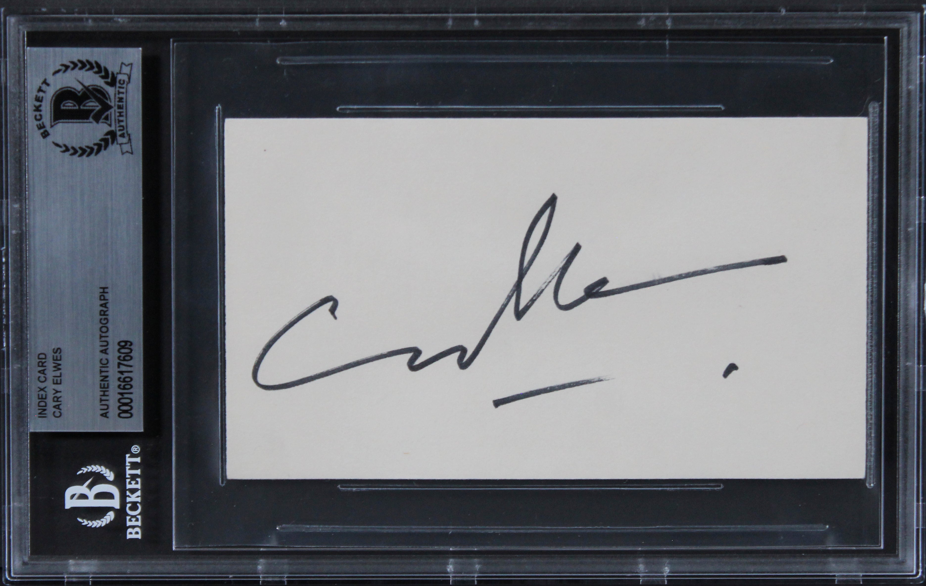Cary Elwes The Princess Bride Authentic Signed 3x5 Index Card BAS Slabbed 3