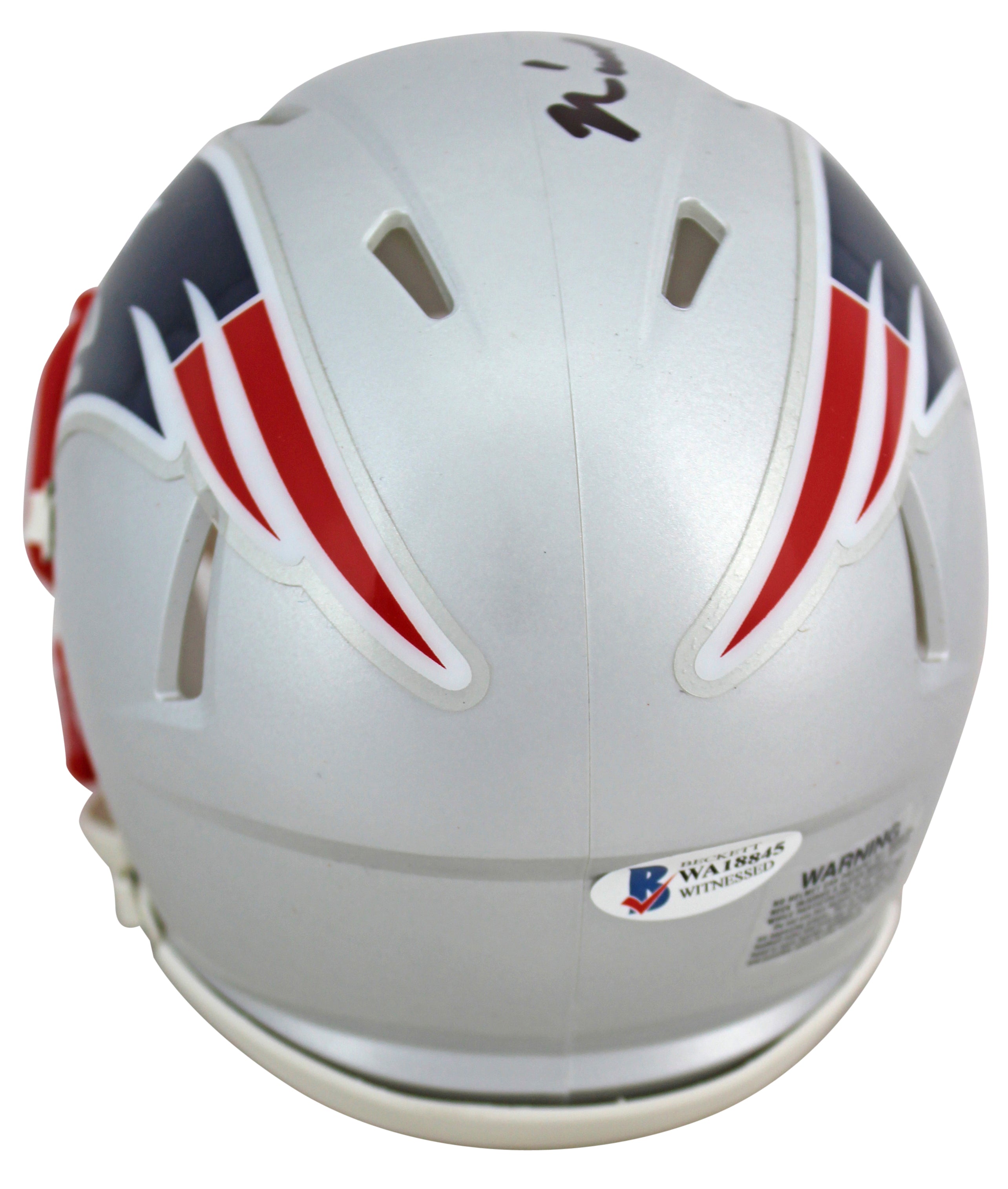 Patriots N'Keal Harry Authentic Signed Speed Mini Helmet BAS Witnessed