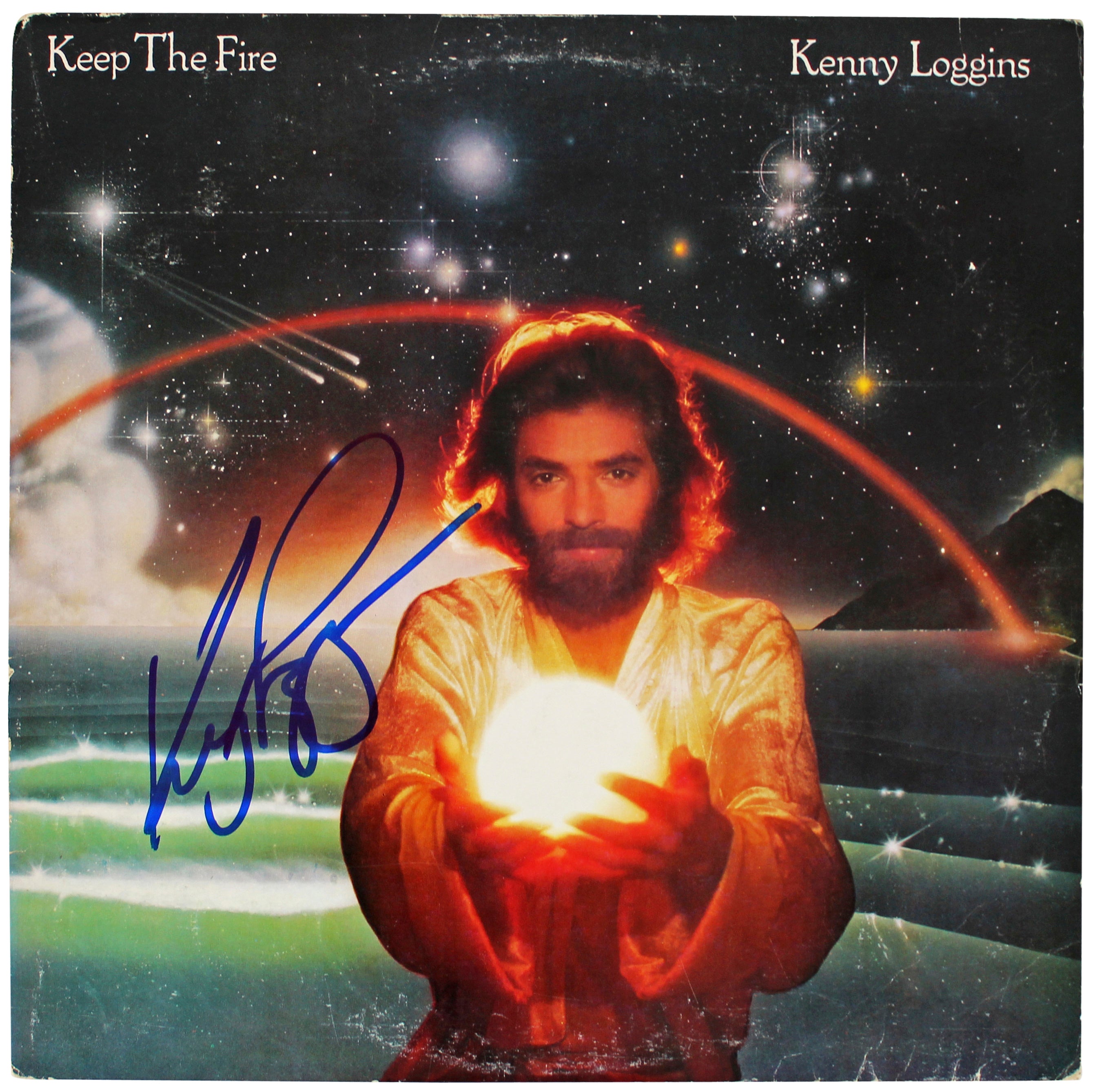 Kenny Loggins Authentic Signed Keep The Fire Album Cover W/ Vinyl BAS #Z00970