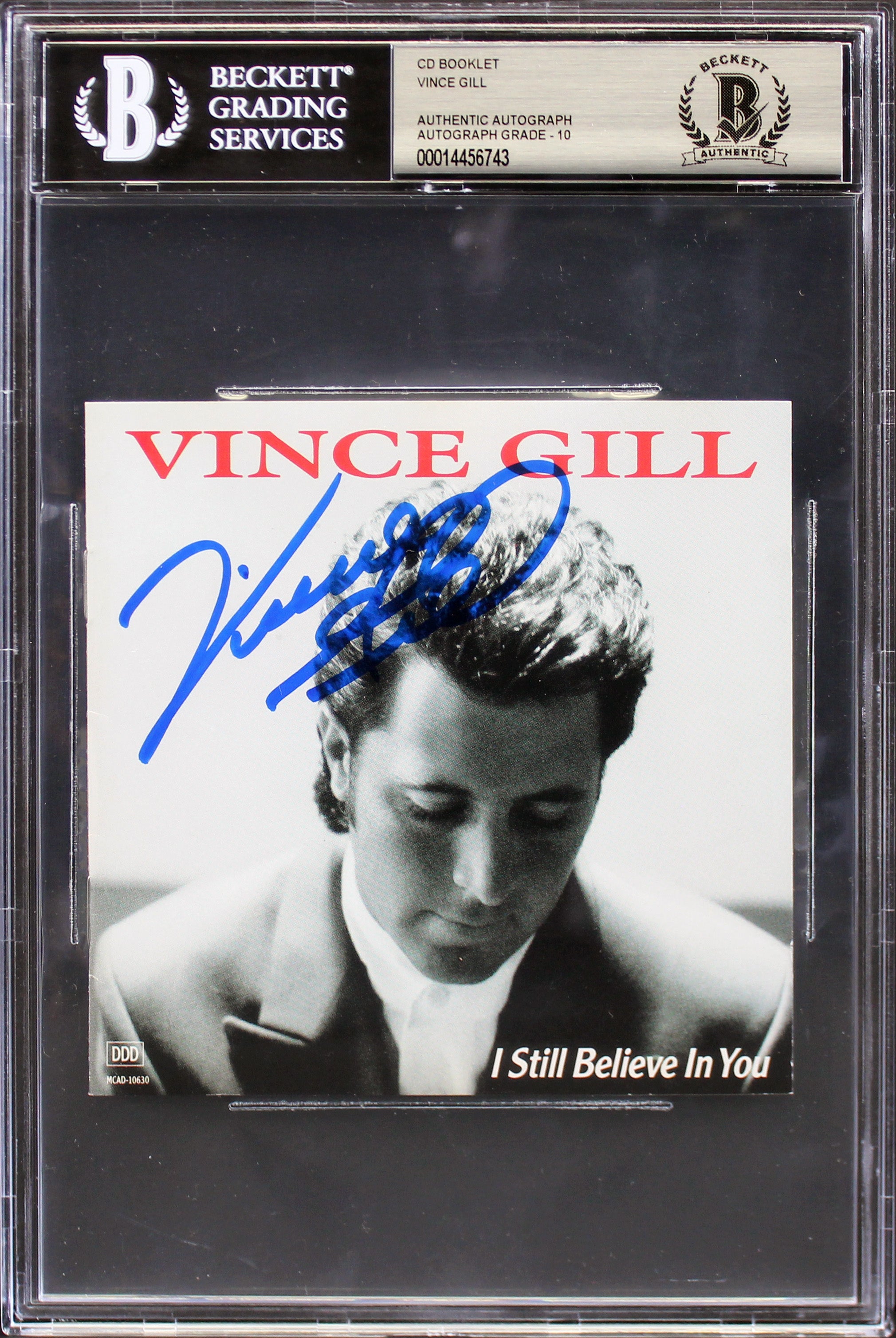 Vince Gill Authentic Signed I Still Believe In You Cd Cover Auto 10! BAS Slabbed