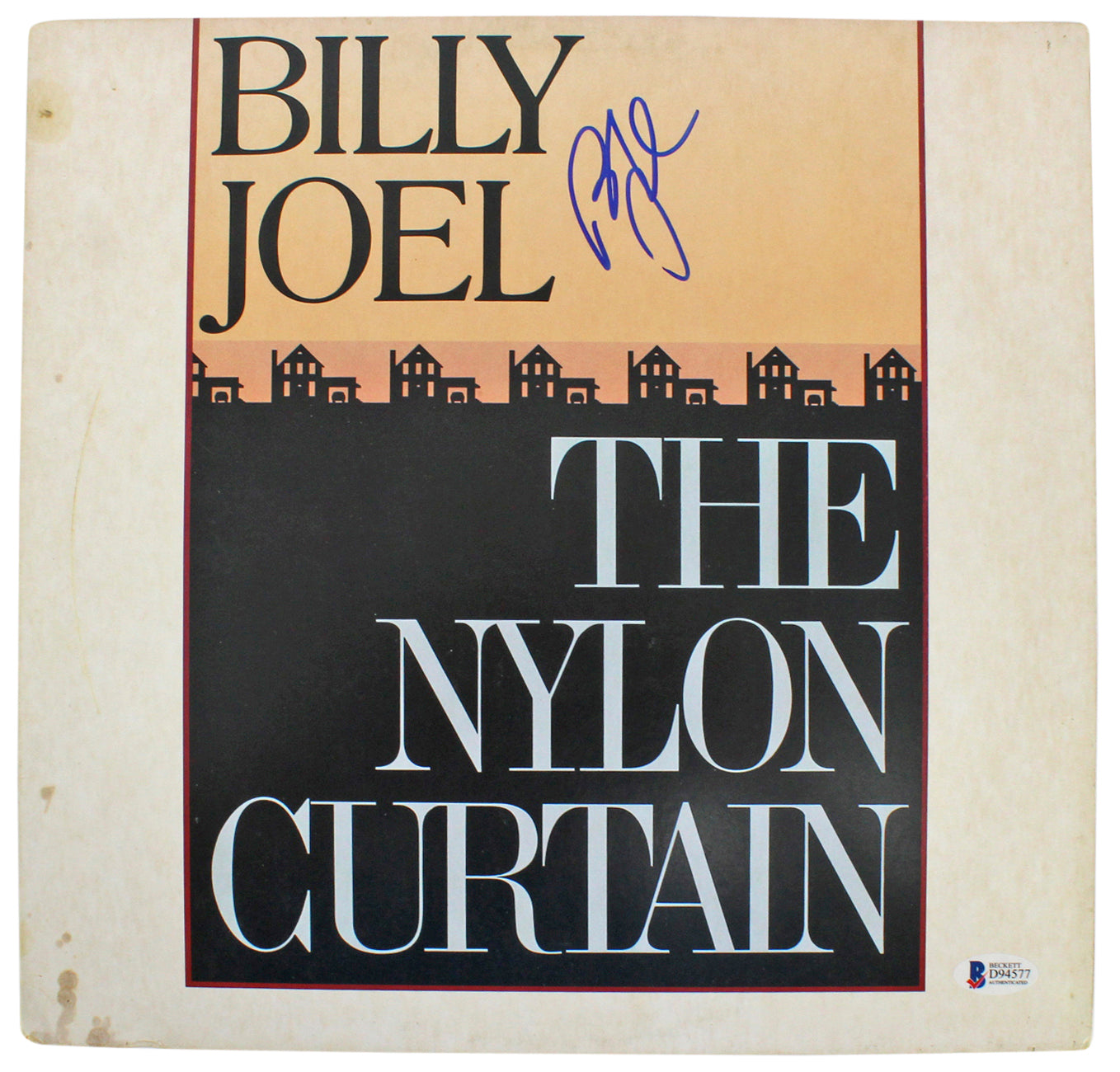 Billy Joel Authentic Signed The Nylon Curtain Album Cover W/ Vinyl BAS #D94577