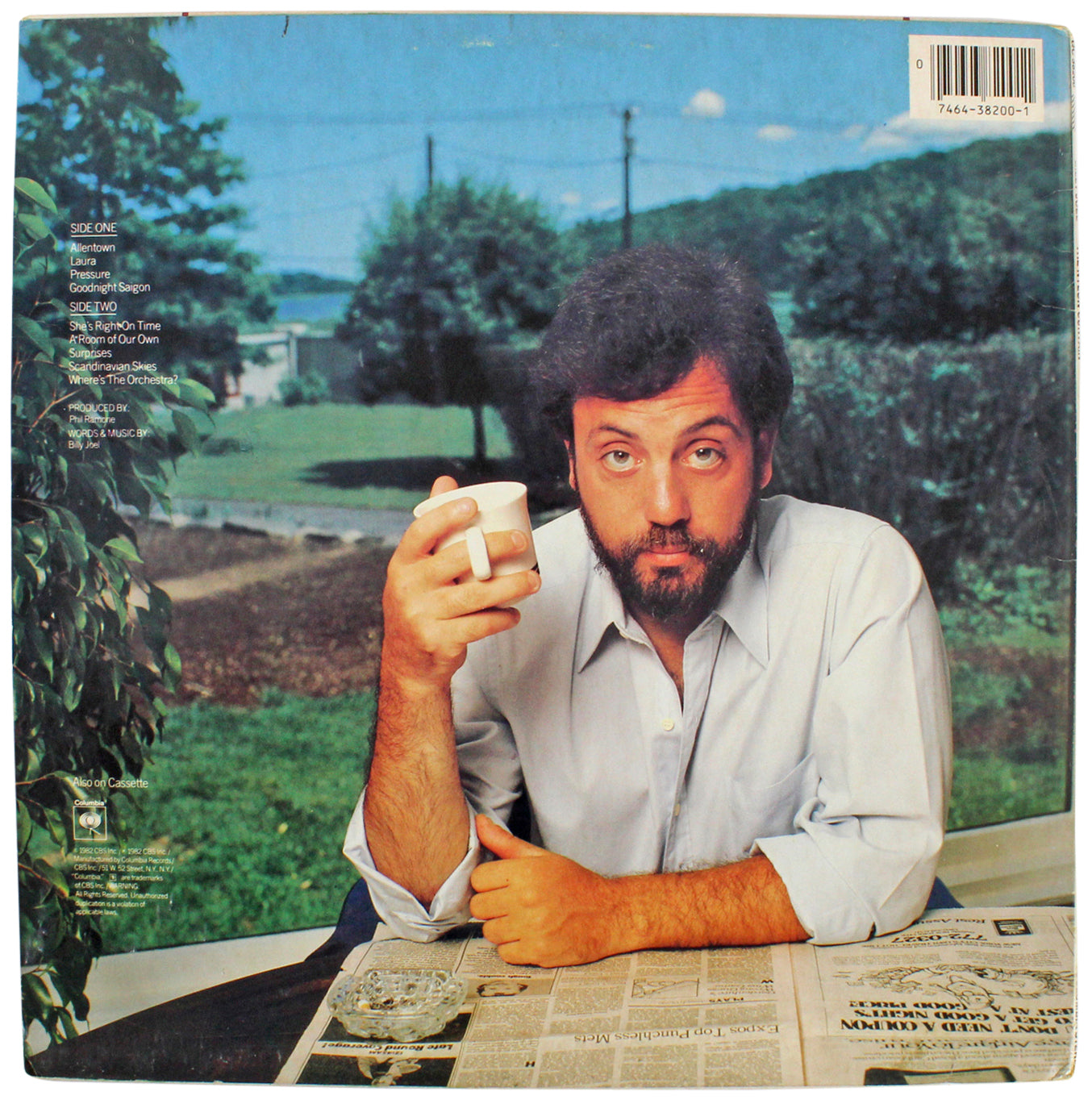 Billy Joel Authentic Signed The Nylon Curtain Album Cover W/ Vinyl BAS #D94577