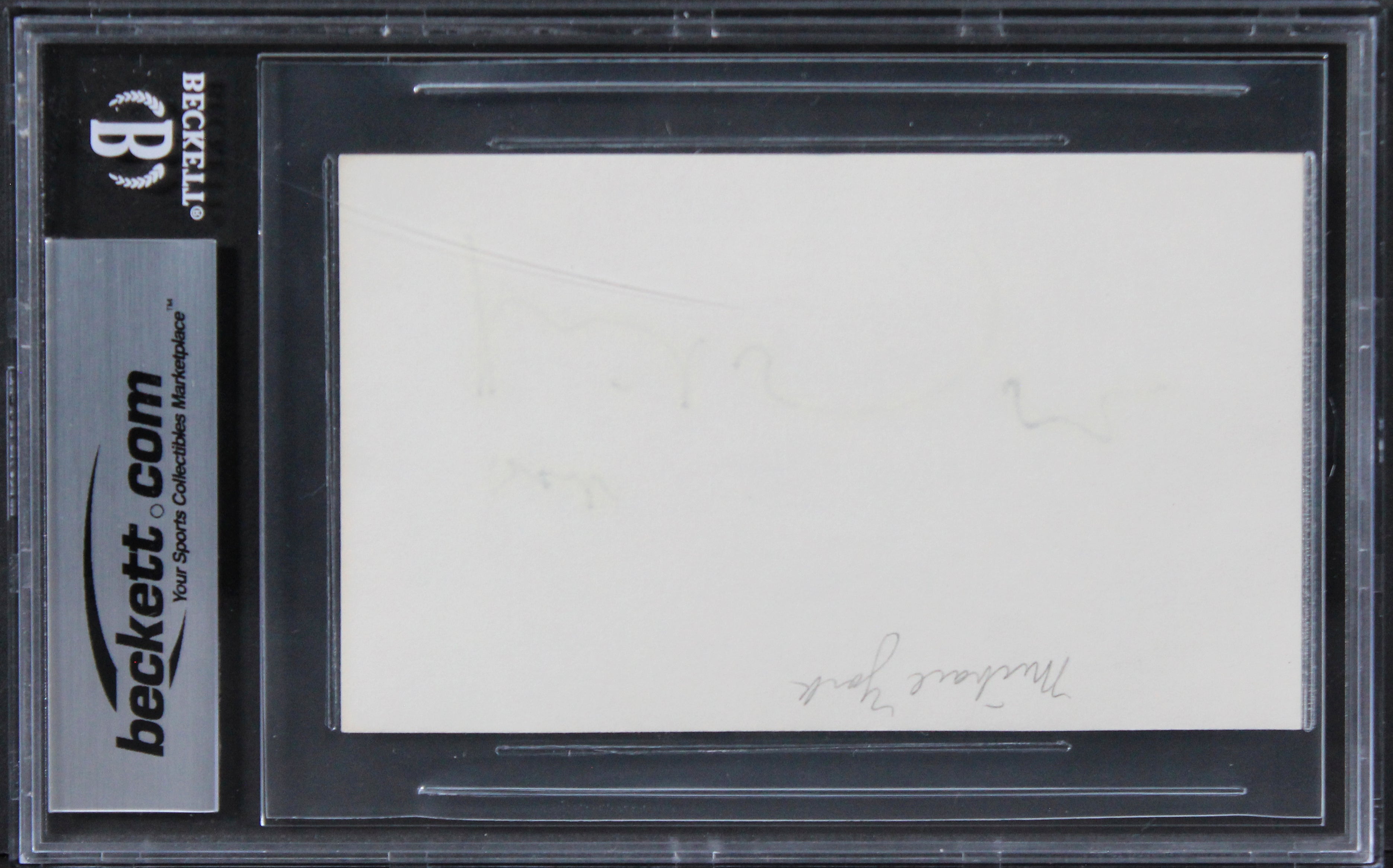 Michael York Austin Powers Authentic Signed 3x5 Index Card BAS Slabbed