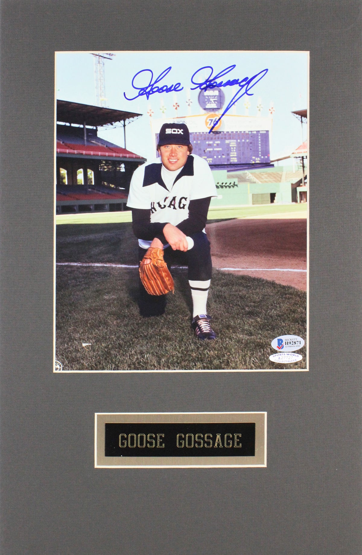 White Sox Goose Gossage Authentic Signed 8x10 Matted Photo BAS #H92871