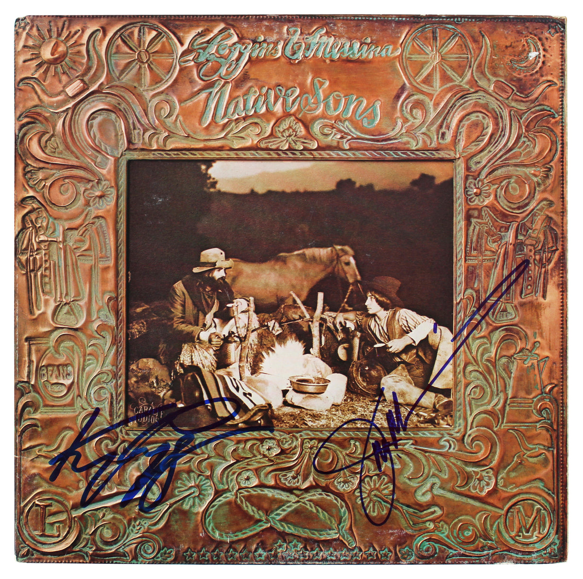 Kenny Loggins & Jim Messina Signed Native Sons Album Cover W/ Vinyl BAS #Q61672