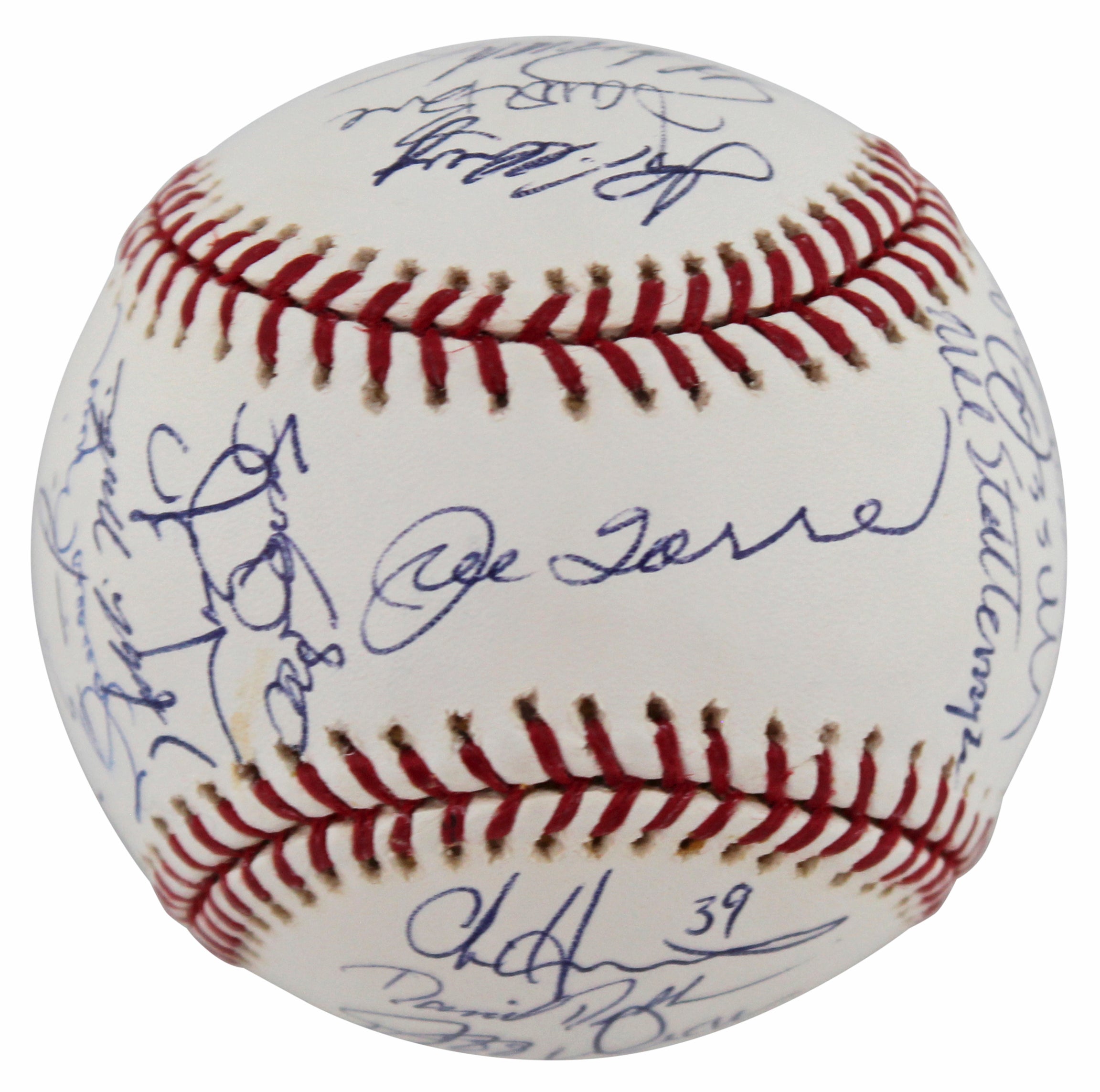 2003 Yankees (26) Jeter, Pettitte, Posada, Rivera +22 Signed Oml Baseball MLB 2