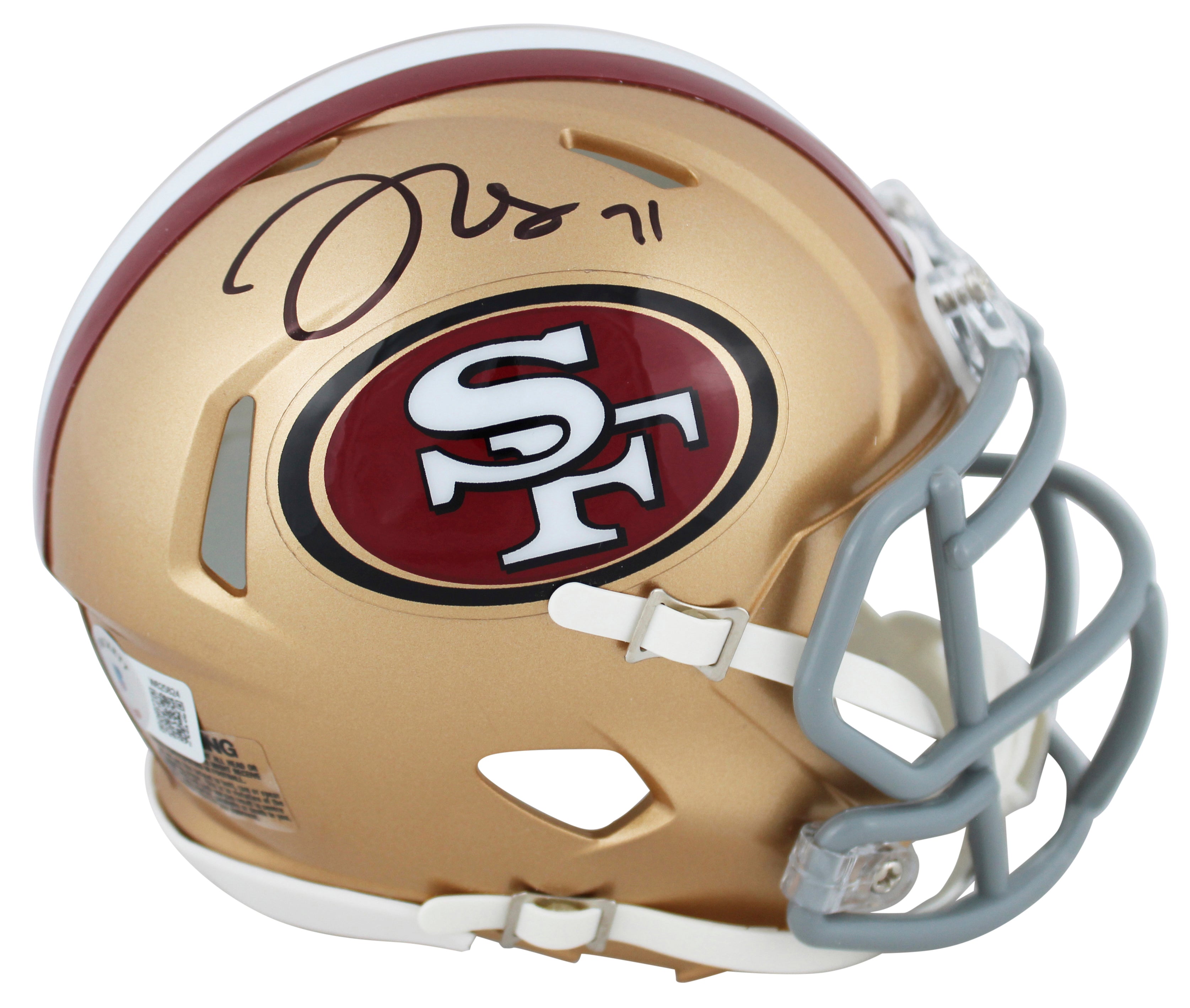 49ers Trent Williams Authentic Signed Speed Mini Helmet BAS Witnessed