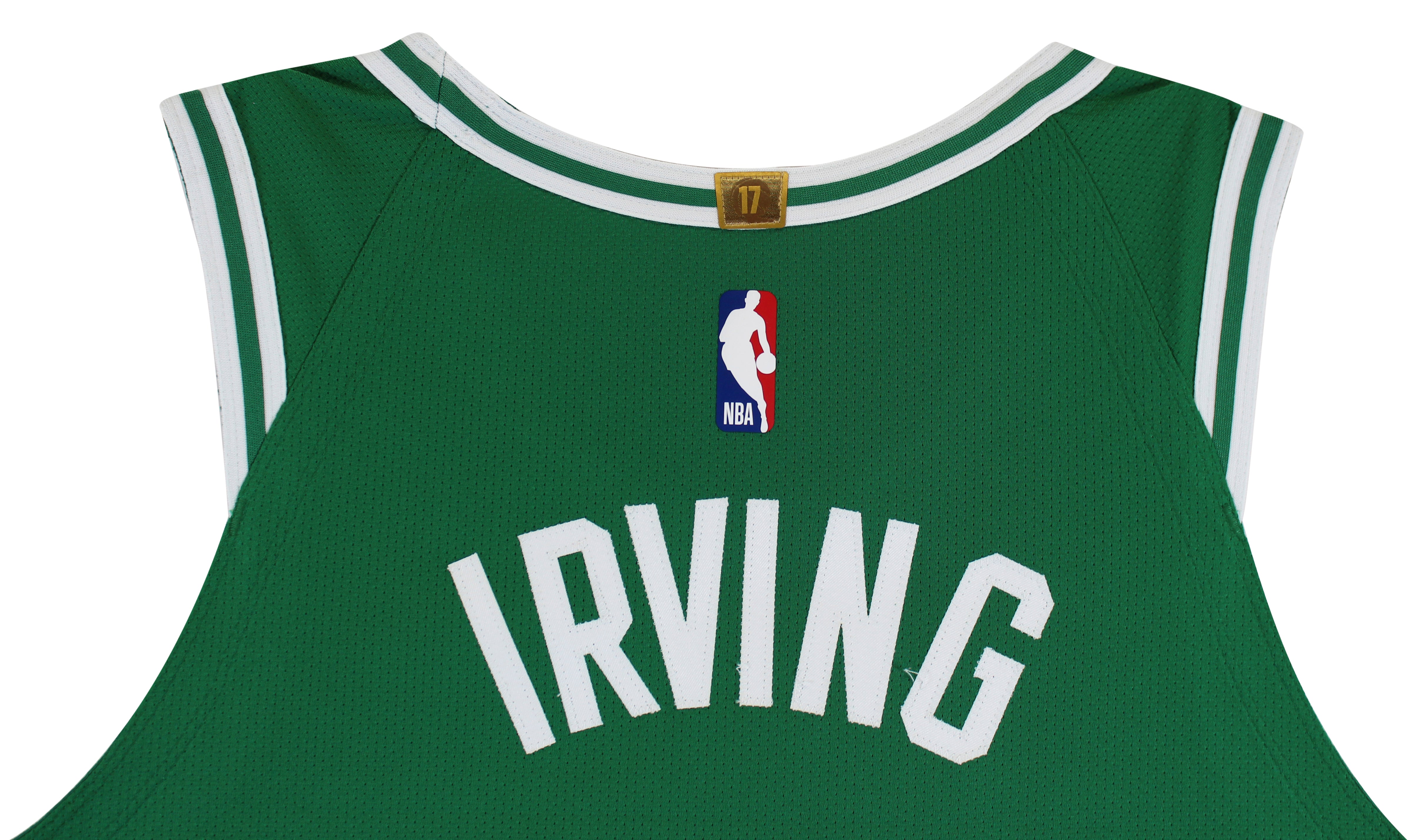 Press Pass Collectibles Celtics Kyrie Irving 2019 Game used Green Nike Jersey Vs Indiana Pacers Fanatics