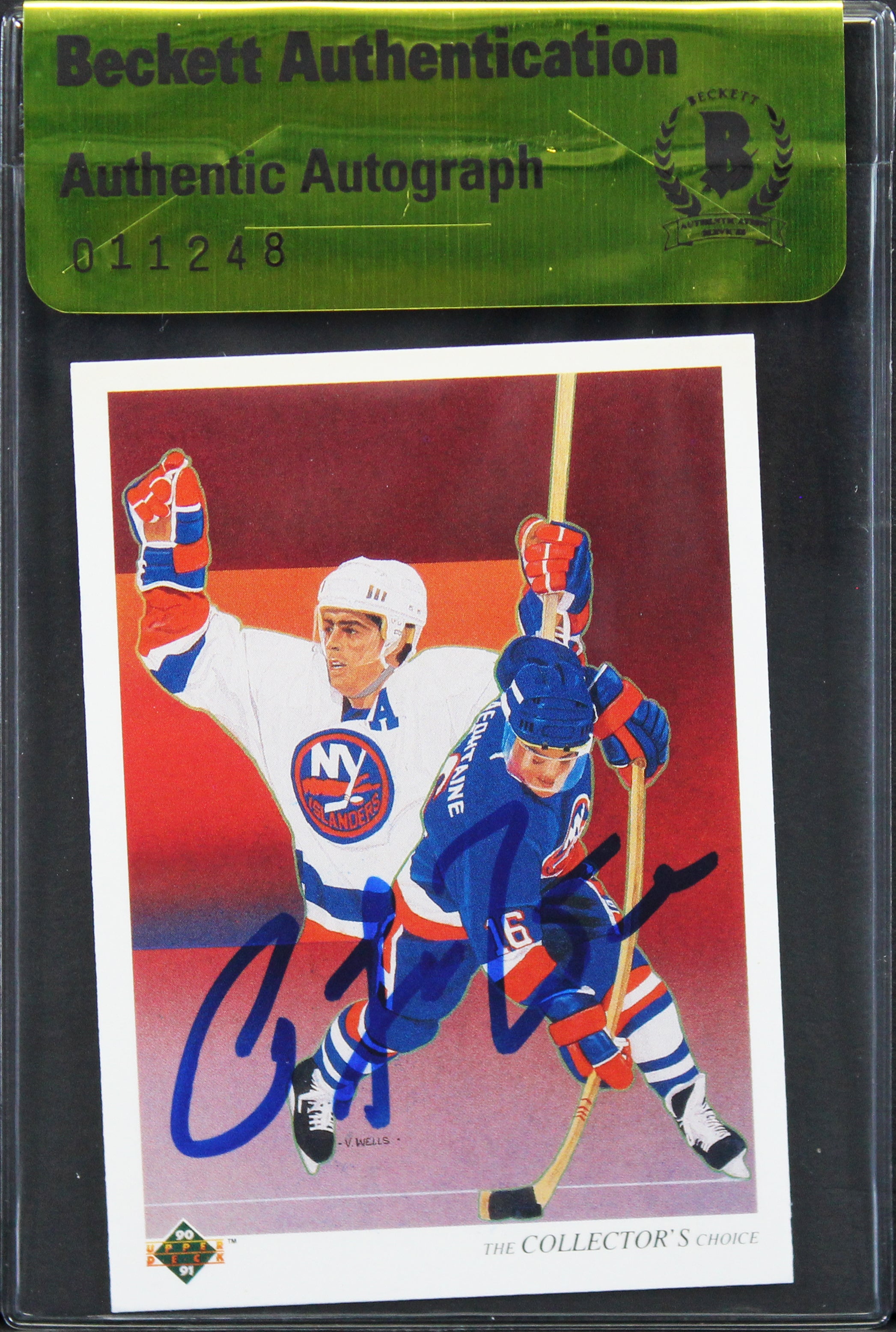 Islanders Pat LaFontaine Authentic Signed 1990 Upper Deck #306 Card BAS #11248