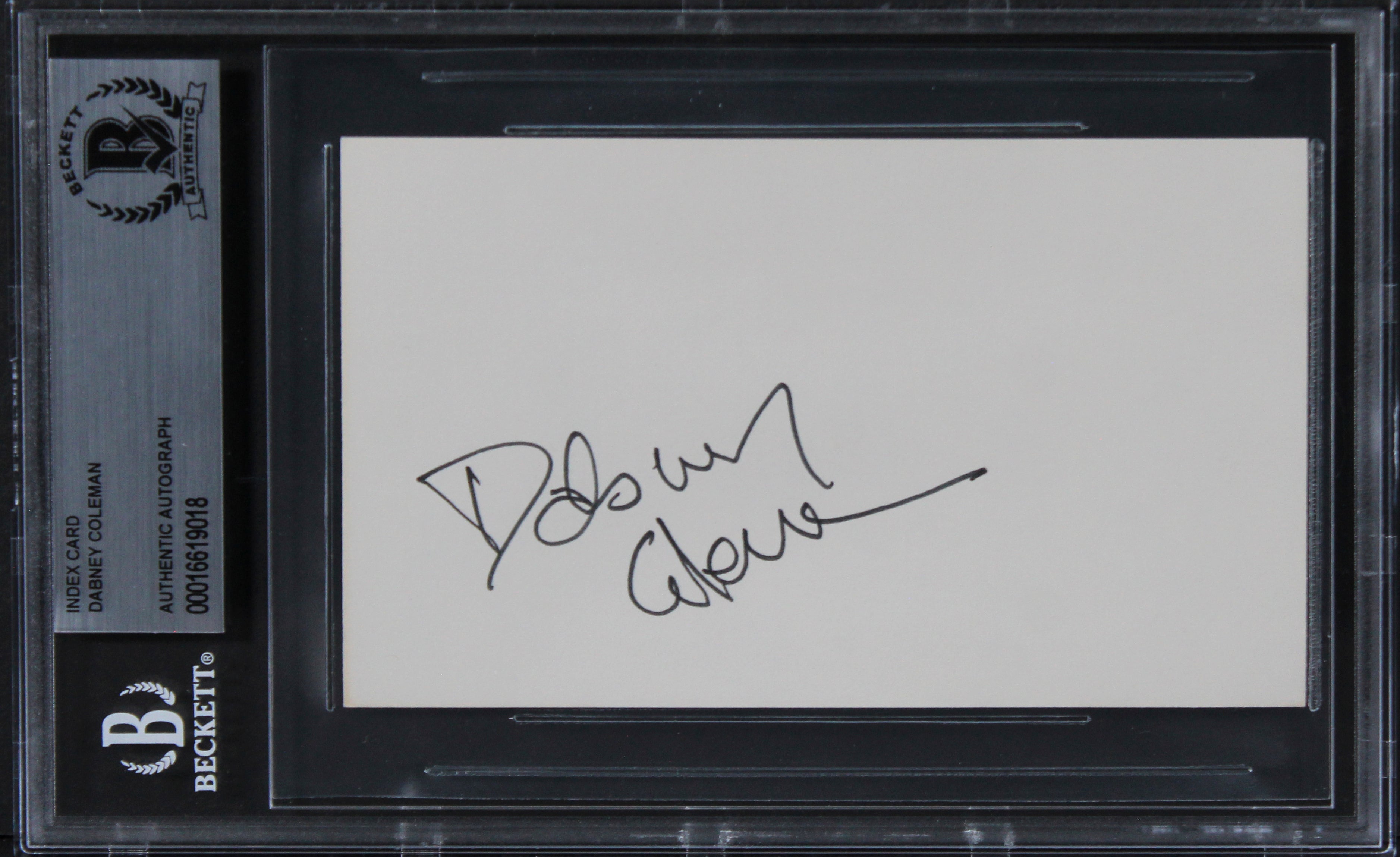 Dabney Coleman Tootsie Authentic Signed 3x5 Index Card Autographed BAS Slabbed 2