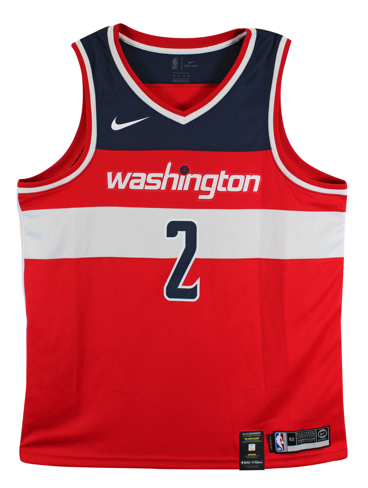 Wizards John Wall Authentic Signed Red Nike Swingman Jersey JSA Witness